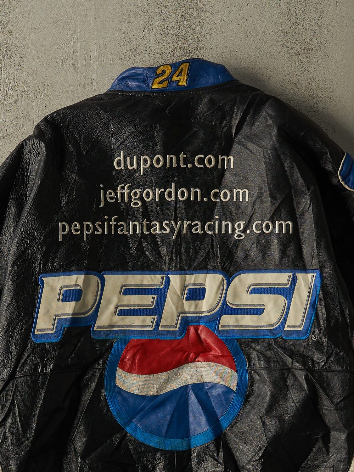 Vintage 90s Black Jeff Hamilton Chevrolet Nascar Leather Jacket (XL/XXL)