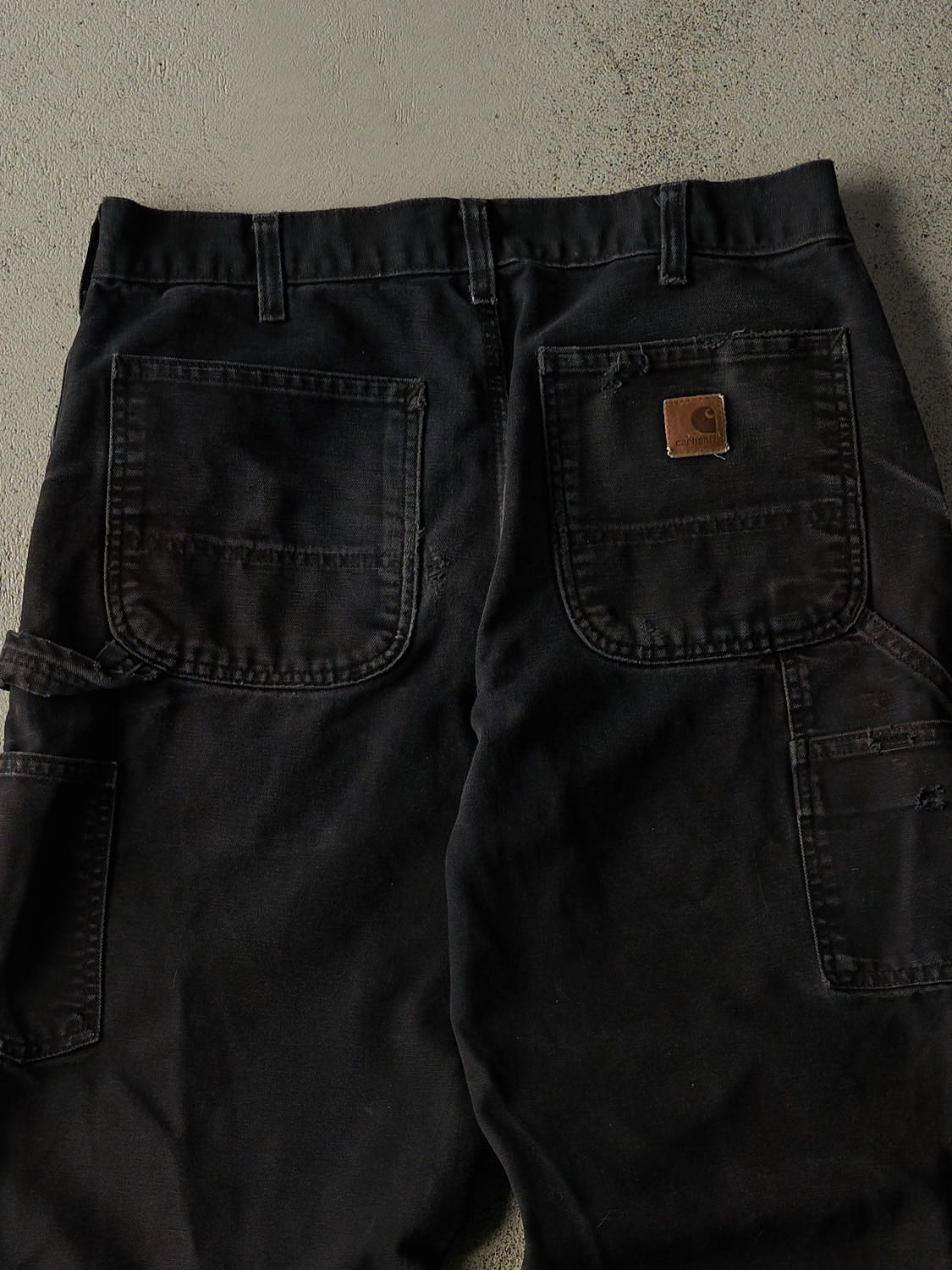 Vintage 90s Faded Black Carhartt Carpenter Pants (32x30)