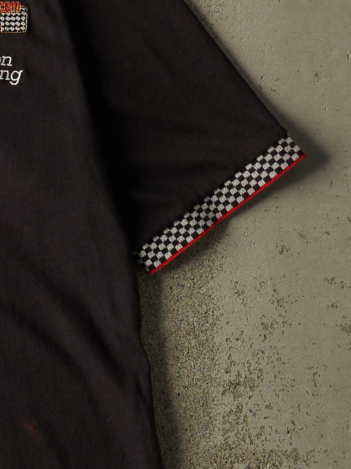 Vintage 80s Black Chevrolet Winston Drag Race Quarter Button Tee (L)