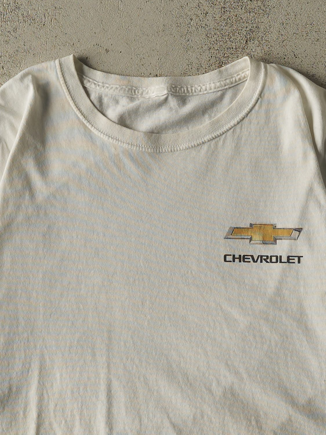 Vintage Y2K White Chevrolet Chevy Nation Tee (L/XL)