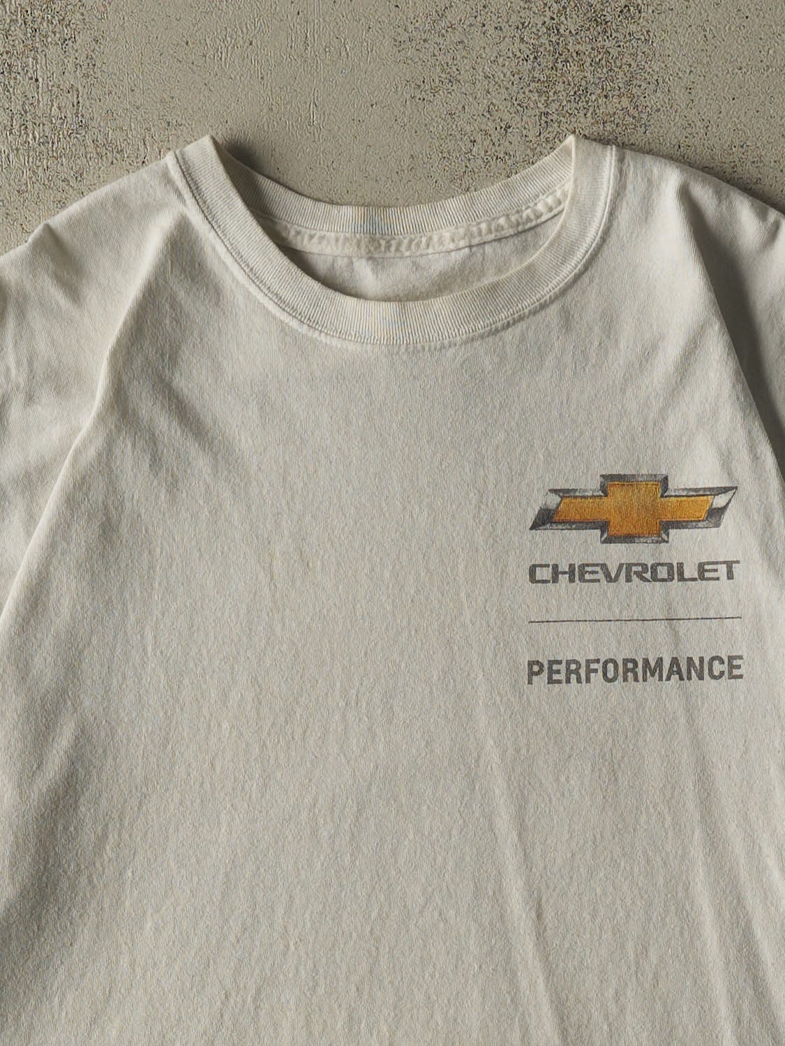 Vintage Y2K White Chevrolet Performance Tee (L/XL)