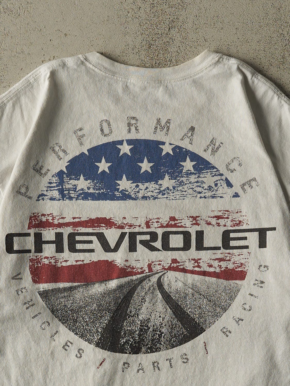 Vintage Y2K White Chevrolet Performance Tee (L/XL)