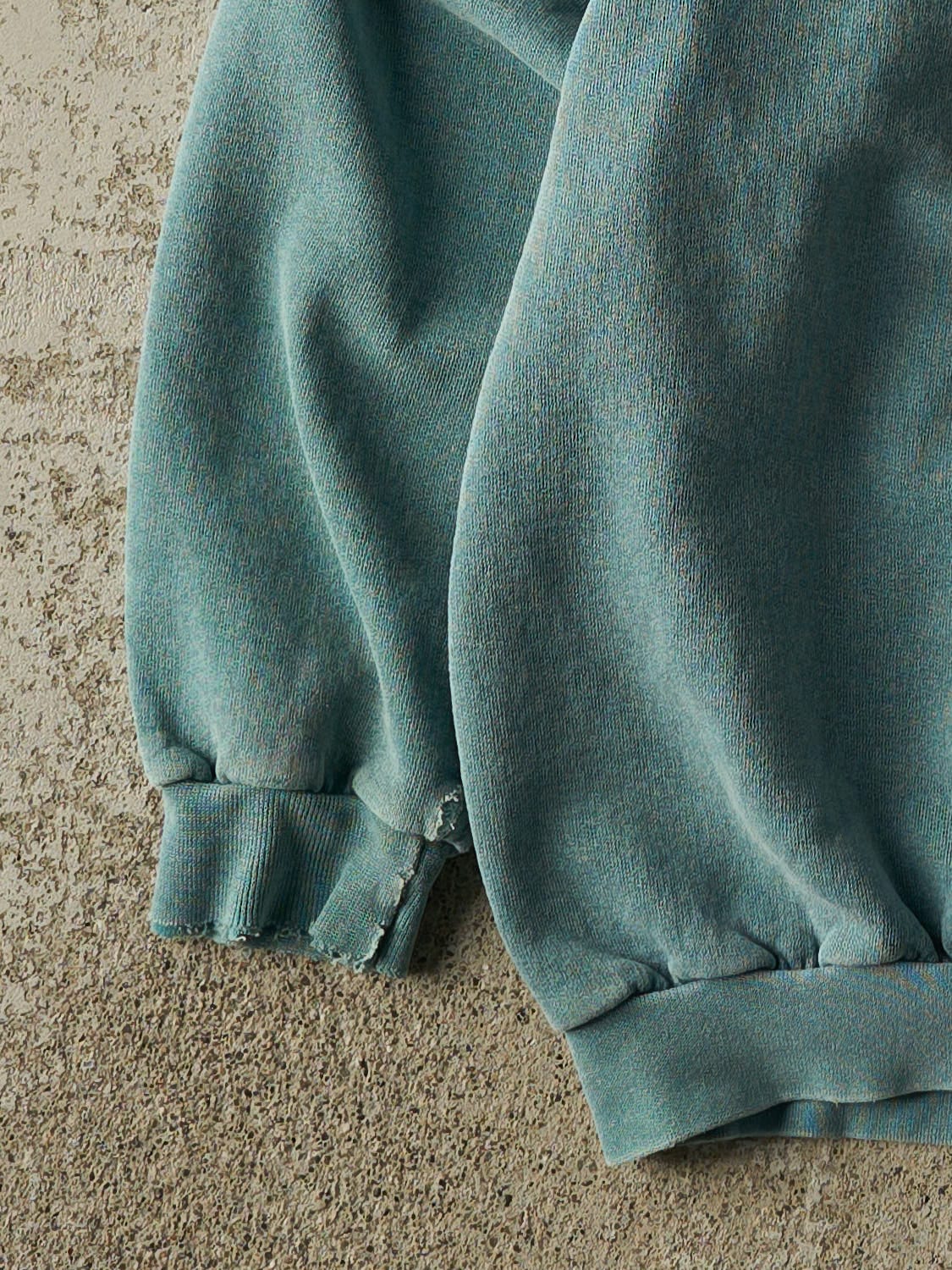 Vintage 90s Teal Quarter Zip Sweater (L)