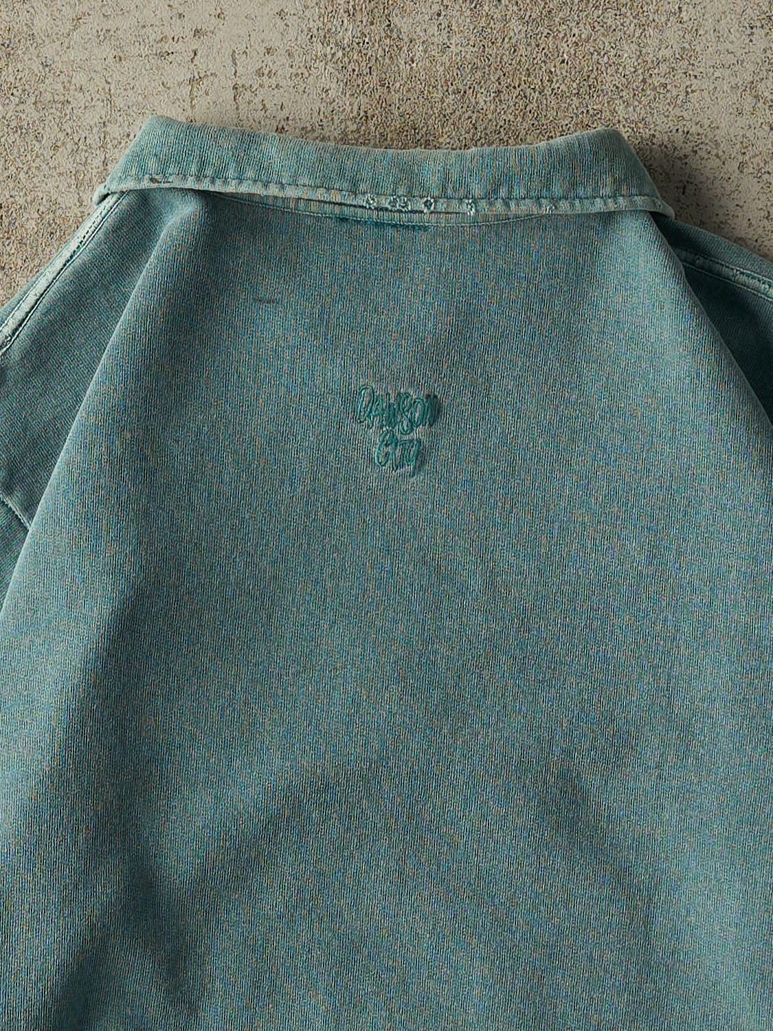Vintage 90s Teal Quarter Zip Sweater (L)