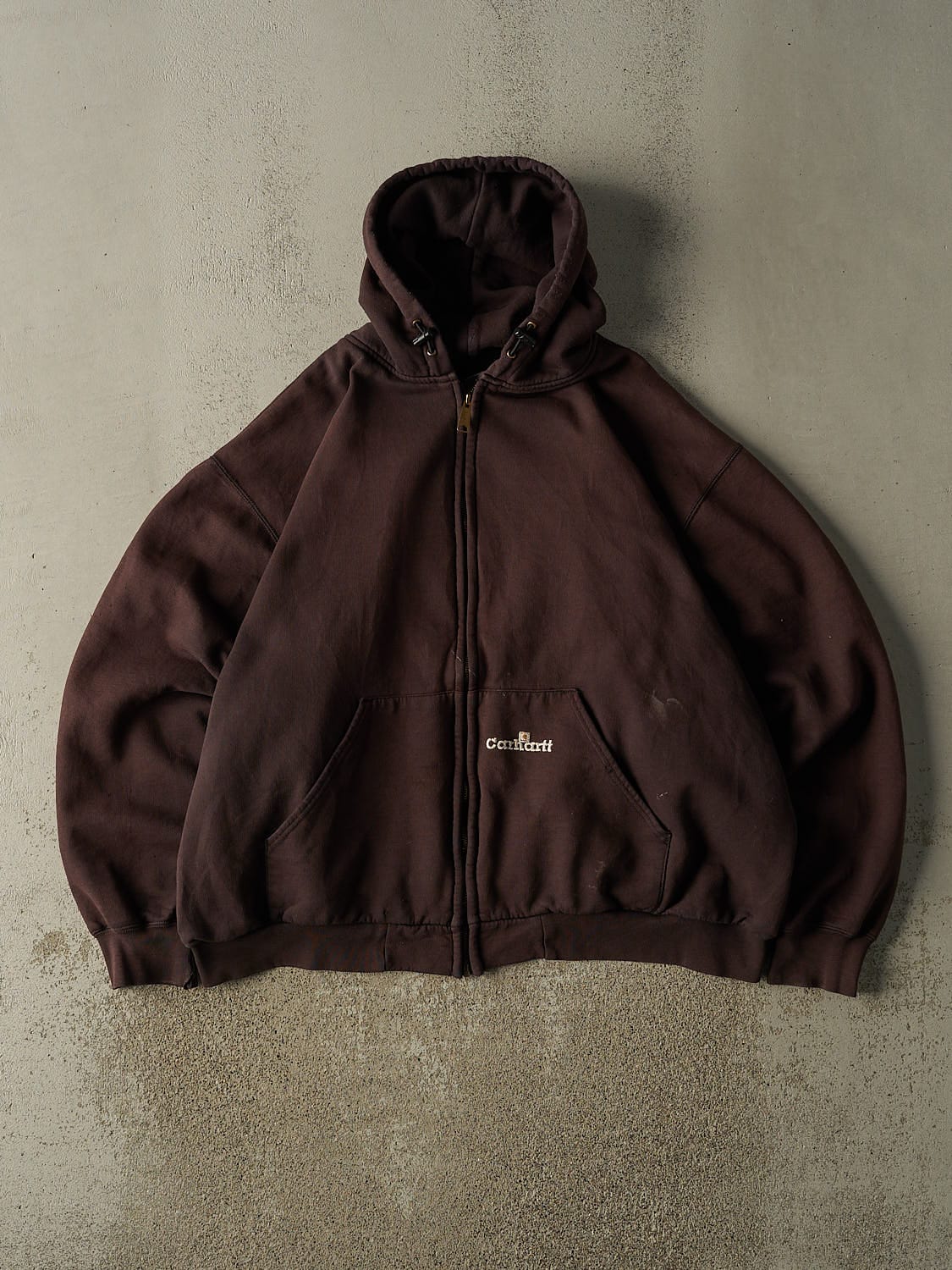 Vintage 90s Brown Carhartt Heavyweight Zip Up Hoodie (XXL/XXXL)