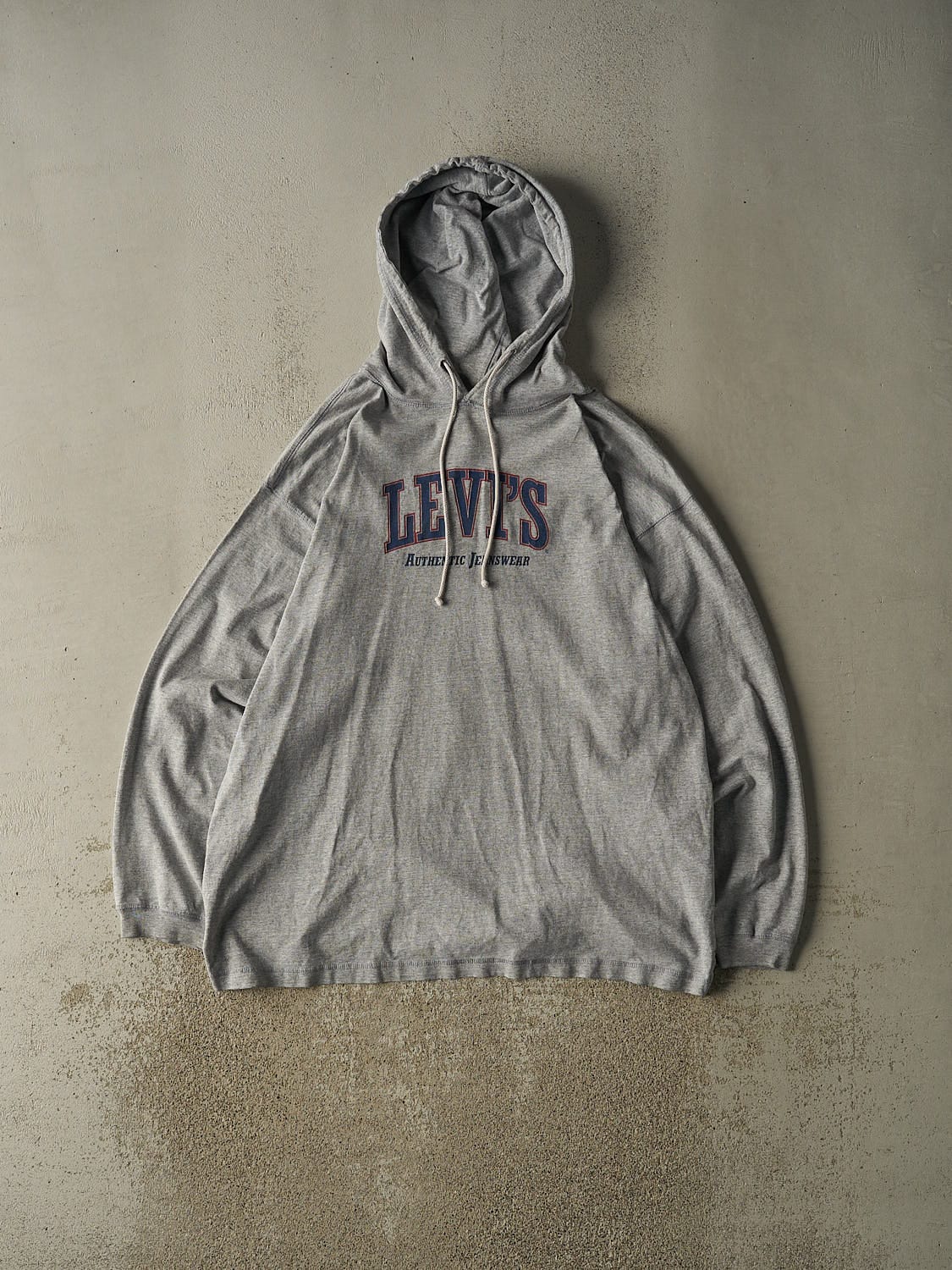 Vintage 90s Grey Levi's Lightweight Hoodie (XXL)
