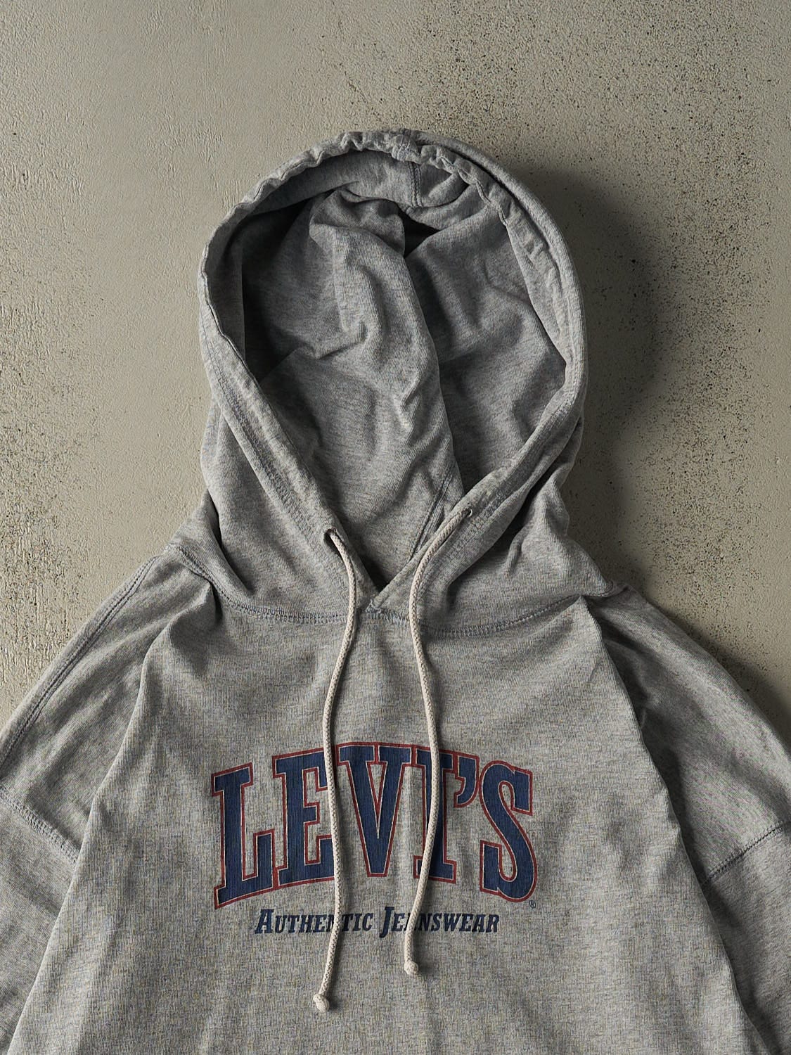 Vintage 90s Grey Levi's Lightweight Hoodie (XXL)