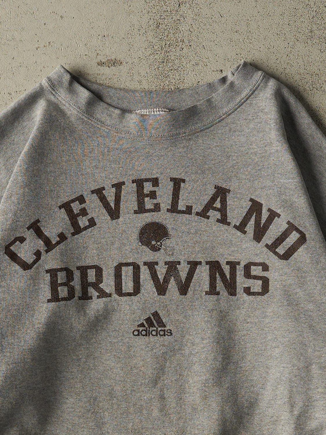 Vintage 90s Grey Cleveland Browns Adidas Crewneck (M)