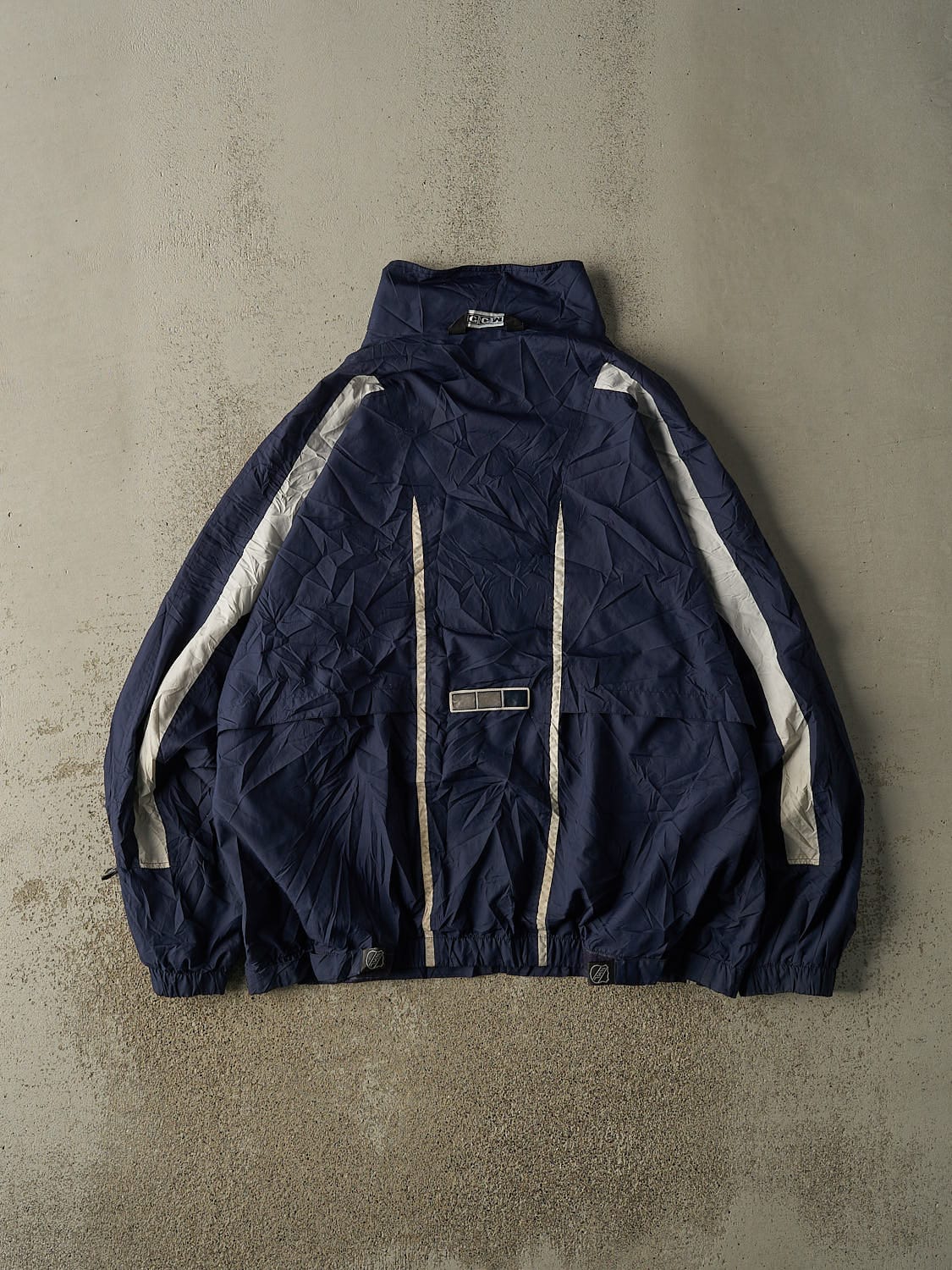 Vintage Y2K Navy Blue Toronto Maple Leafs Windbreaker Jacket (XXL)