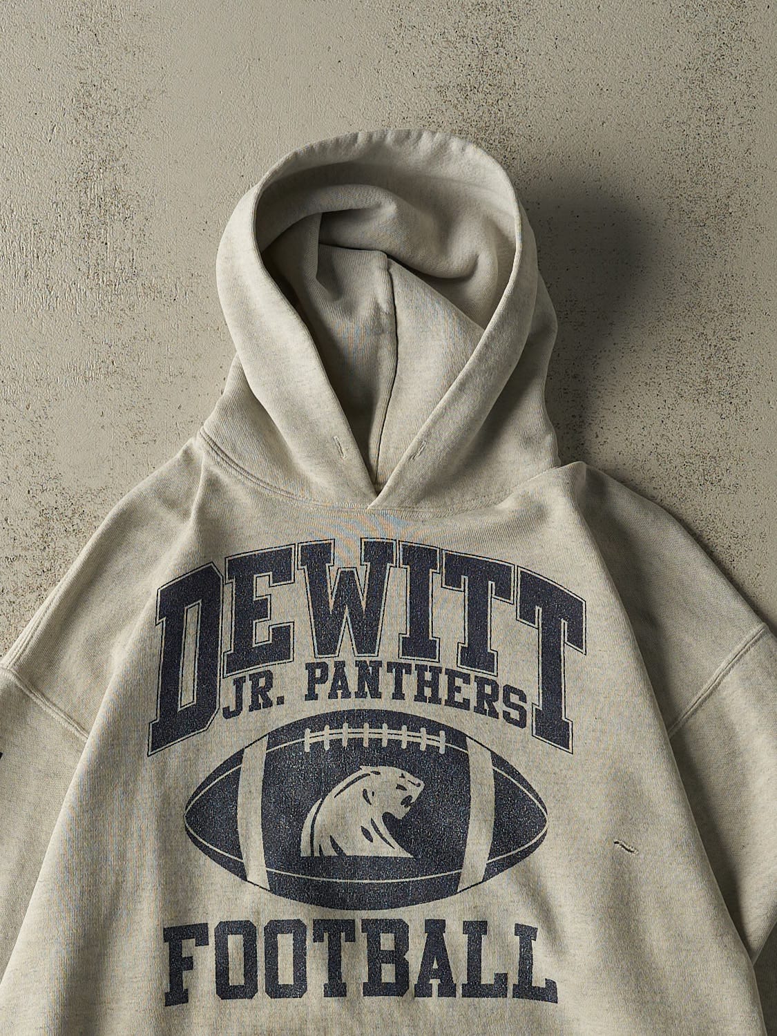 Vintage 90s Heather Grey DeWitt Jr Panthers Football Hoodie (L/XL)
