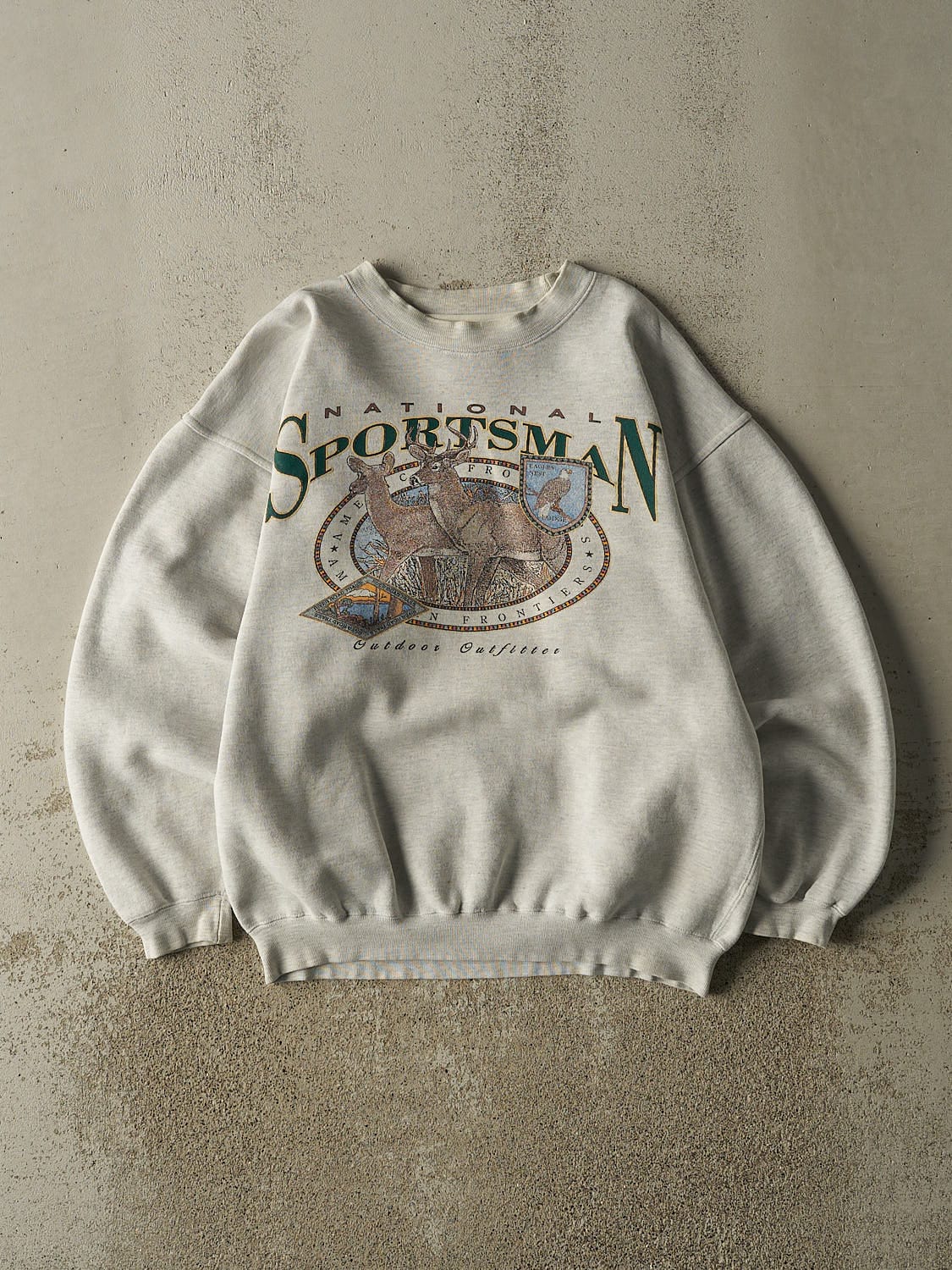 Vintage 90s Heather Grey Sportsman Crewneck (M/L)