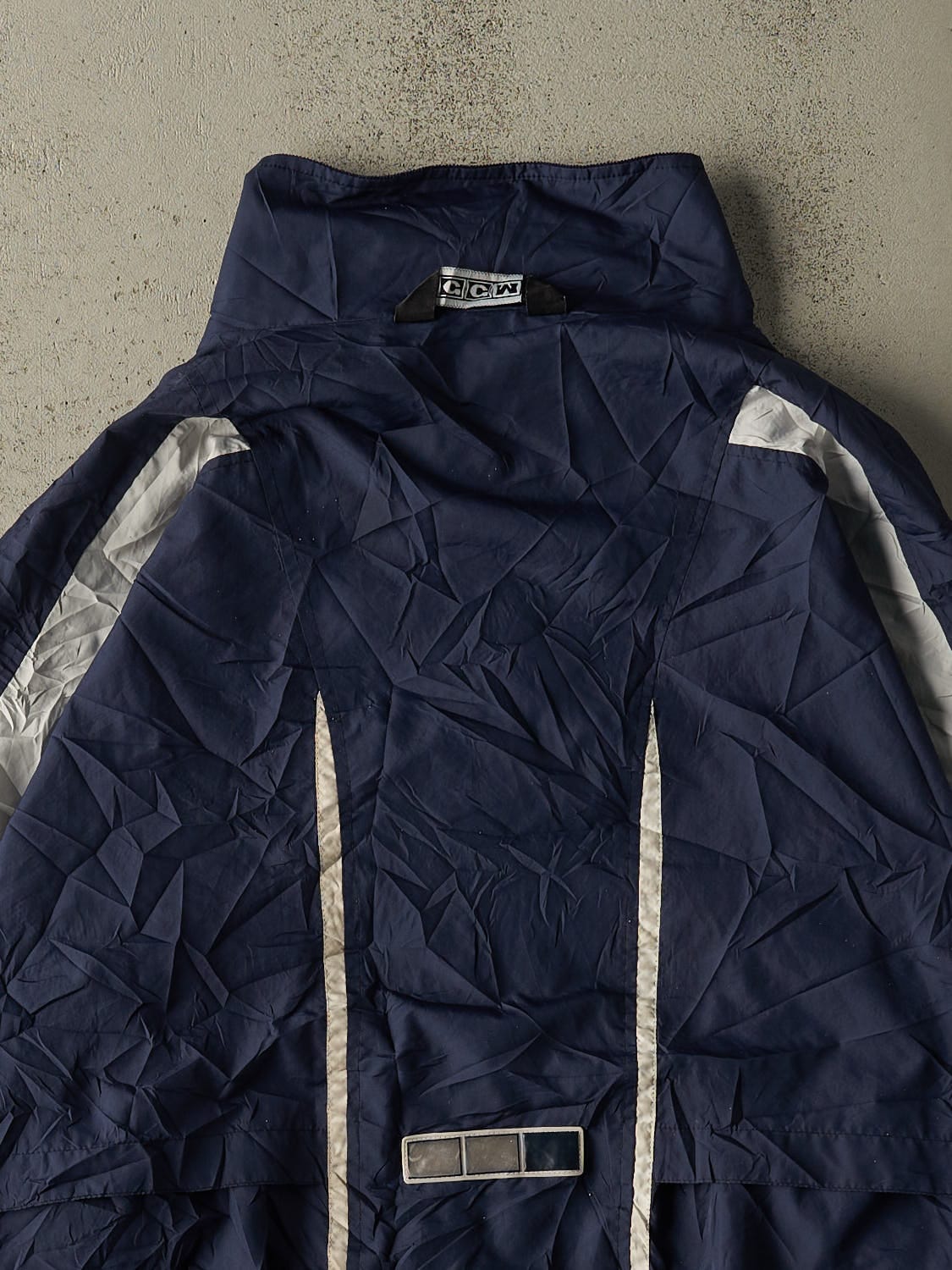 Vintage Y2K Navy Blue Toronto Maple Leafs Windbreaker Jacket (XXL)