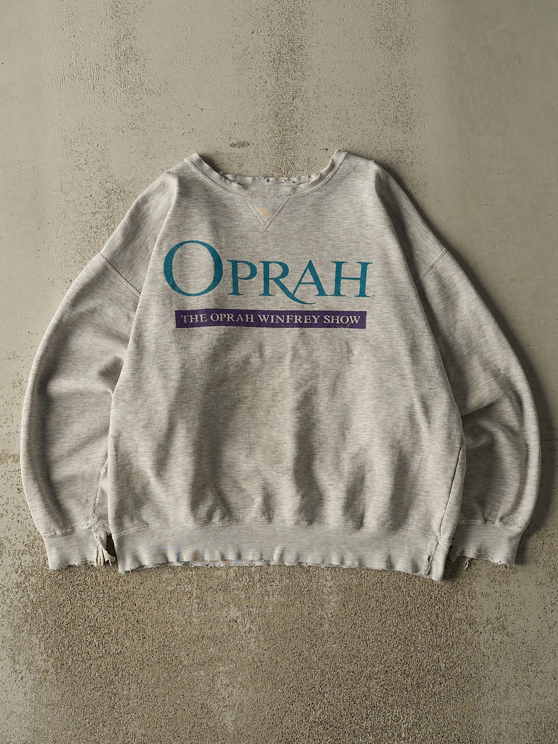 Vintage 90s Heather Grey Oprah Crewneck (M/L)