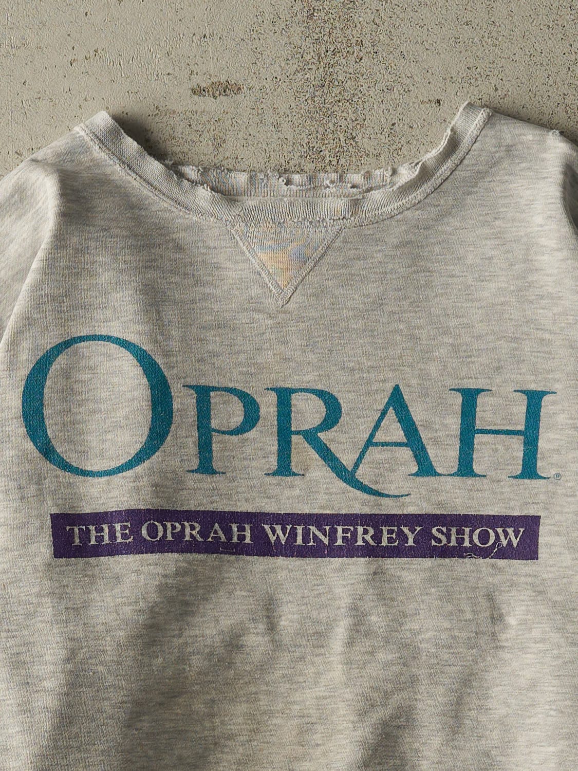 Vintage 90s Heather Grey Oprah Crewneck (M/L)
