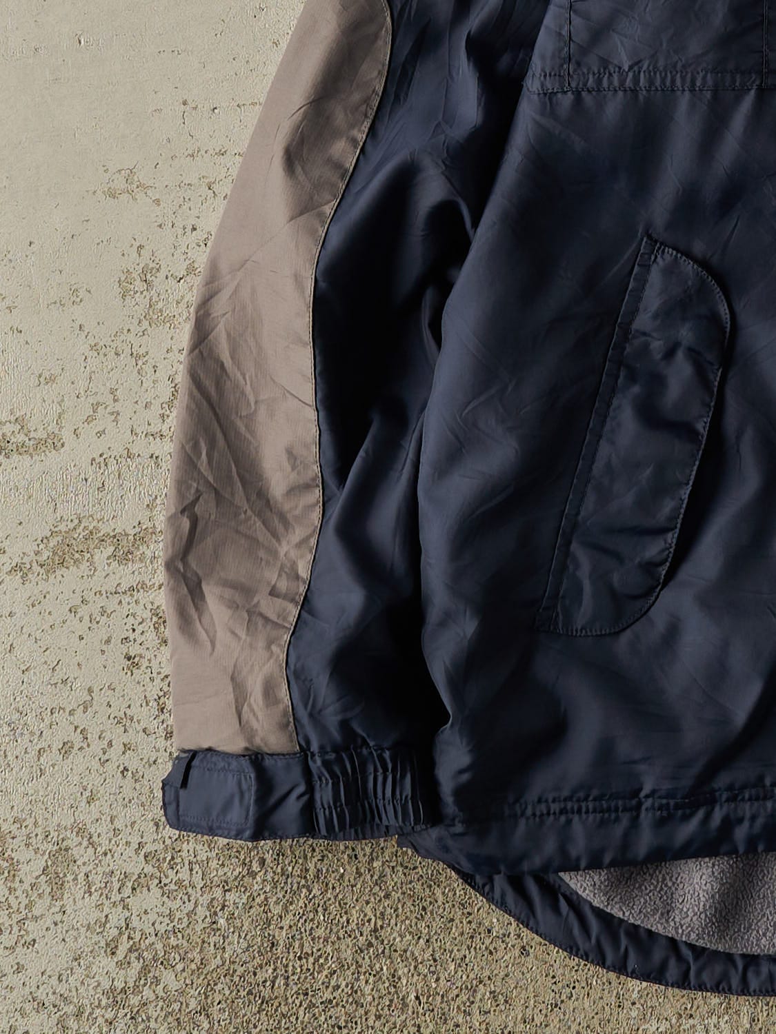Vintage Y2K Navy Blue Reebok Fleece Lined Windbreaker Jacket (M/L)