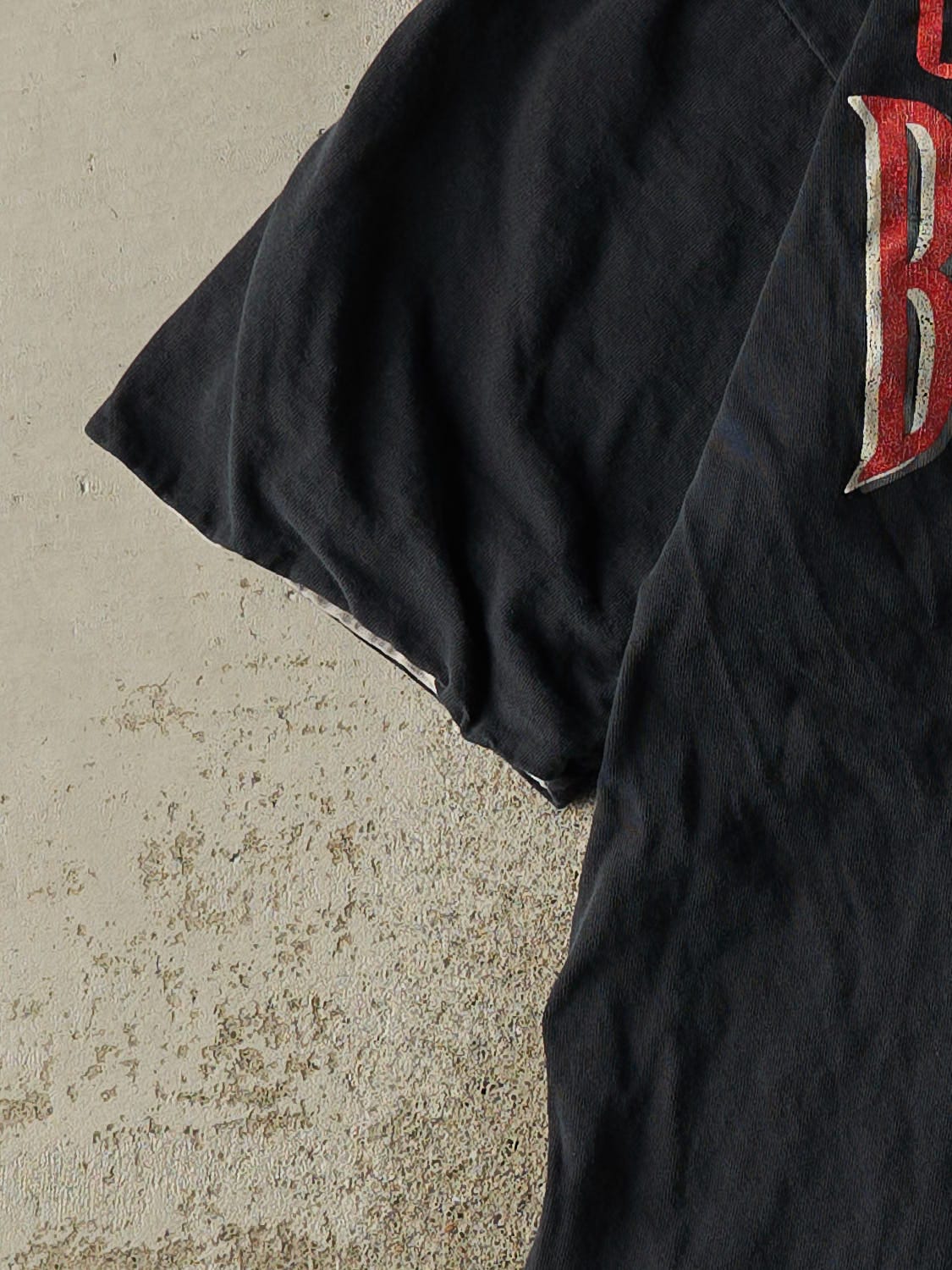 Vintage 92' Black Chicago Blackhawks Double Sleeve Tee (XL)