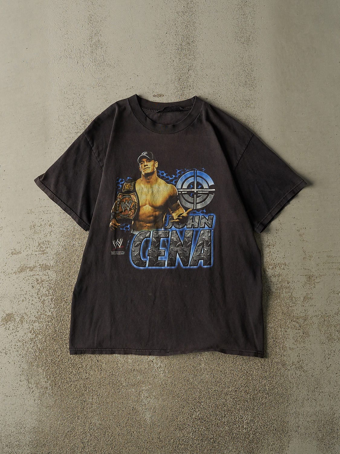 Vintage Y2K Faded Black John Cena Tee (L)