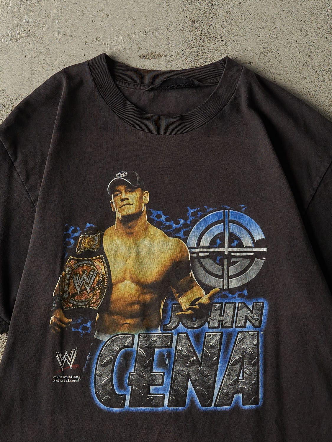 Vintage Y2K Faded Black John Cena Tee (L)