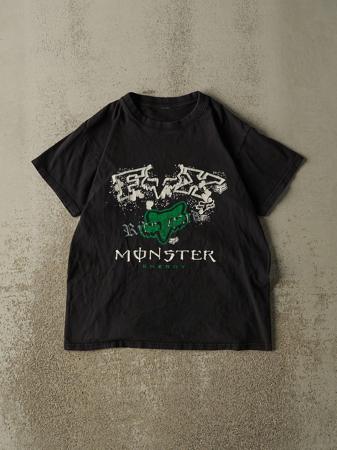 Vintage Y2K Black Fox Racing x Monster Energy Tee (M)