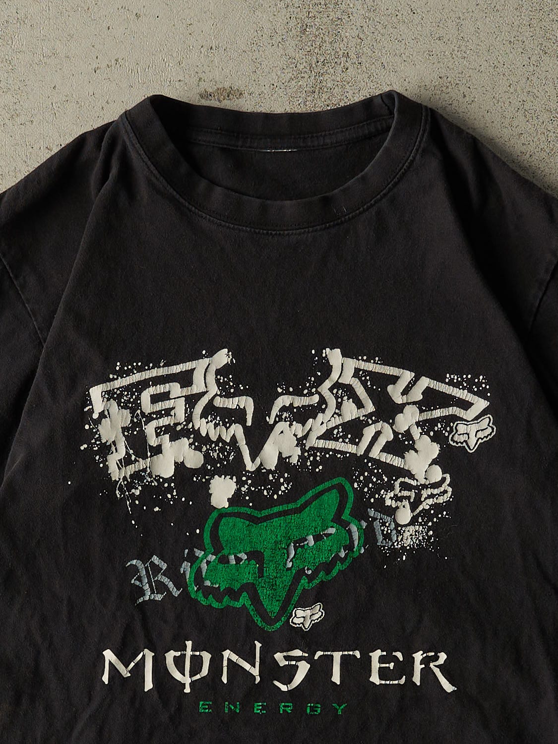 Vintage Y2K Black Fox Racing x Monster Energy Tee (M)