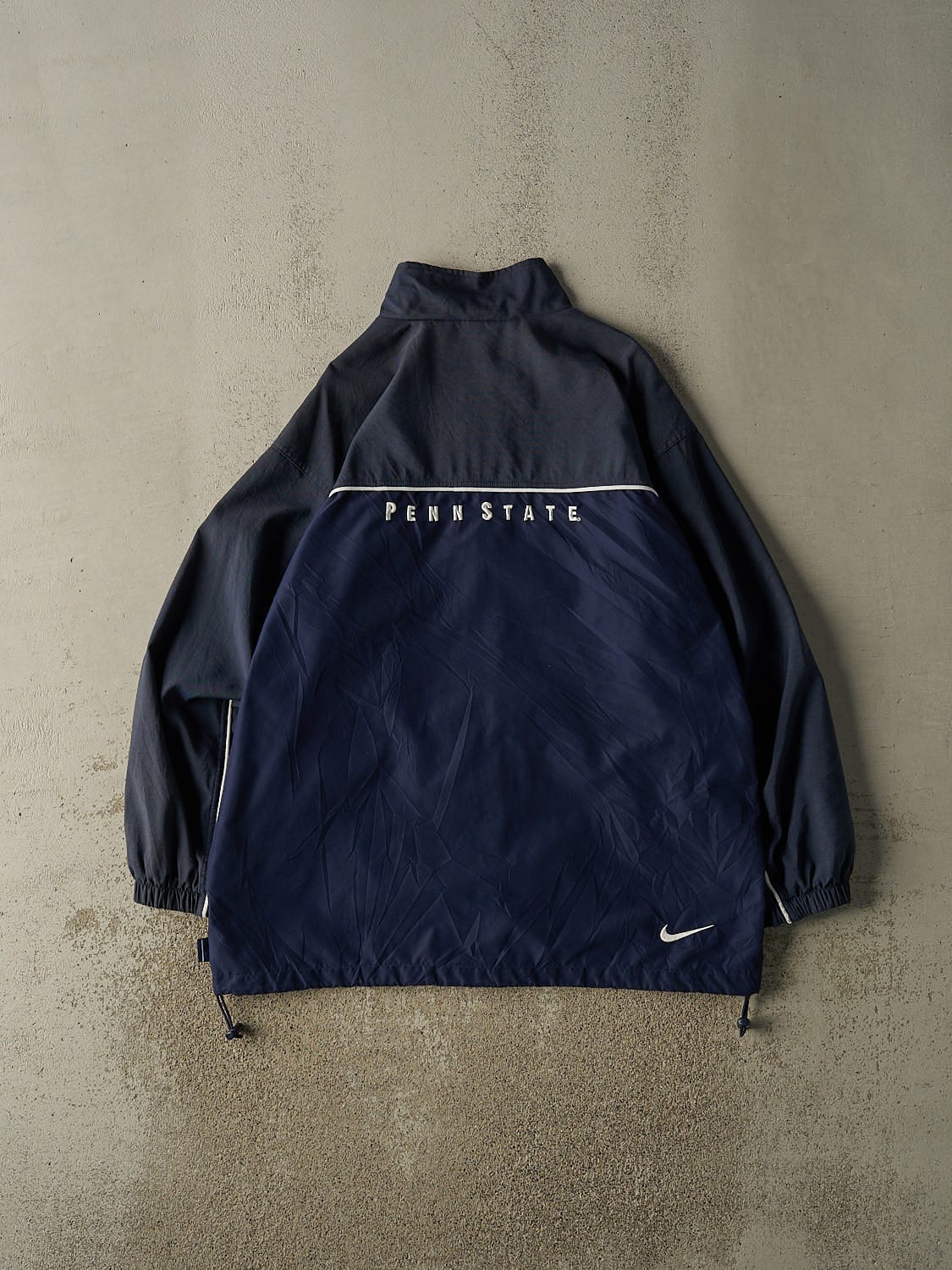 Vintage Y2K Navy Blue Nike Penn State University Windbreaker Jacket (XXL)