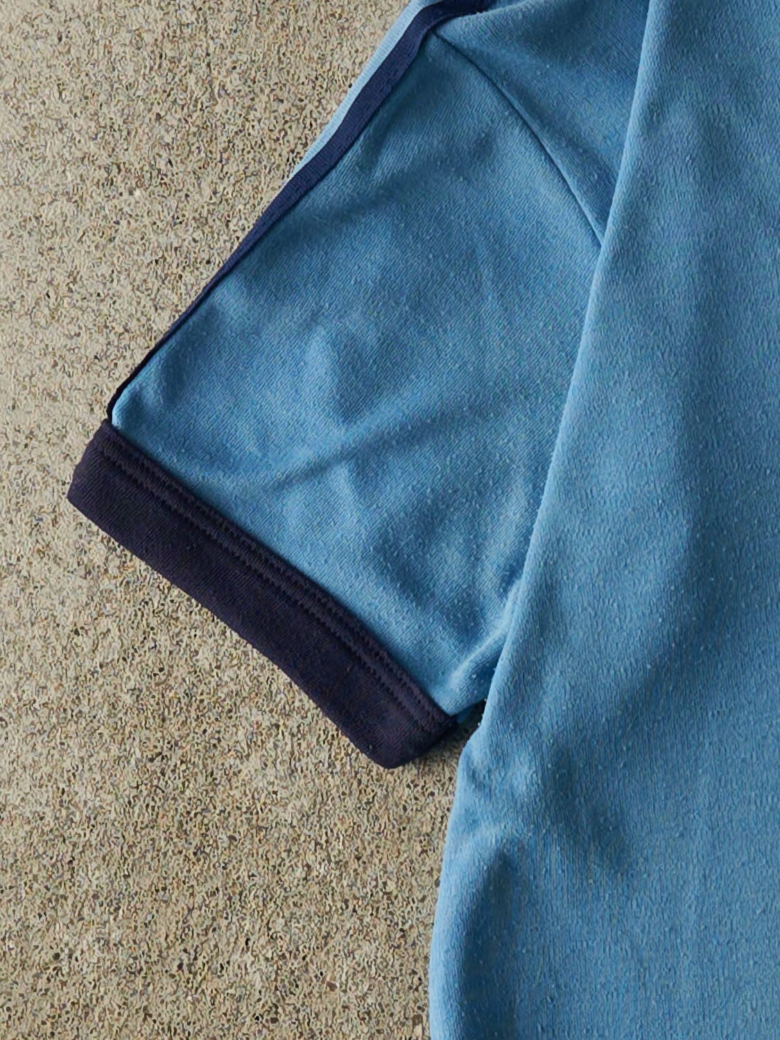Vintage 80s Baby Blue Adidas Pocket Tee (XS/S)
