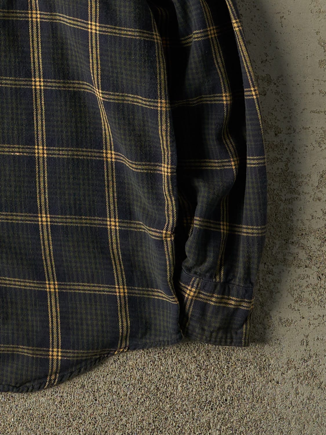 Vintage 90s Green & Navy Chaps Button Up Long Sleeve (L/XL)