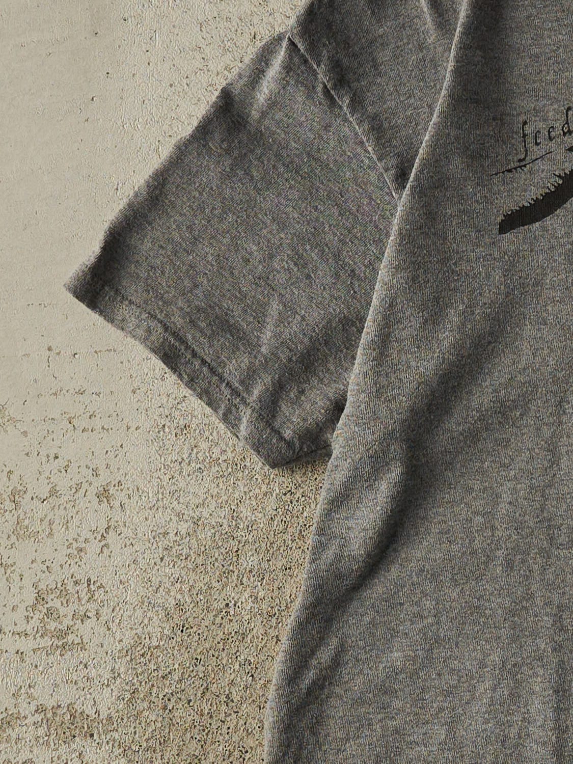 Vintage Y2K Grey "Sell The Vatican" Slogan Tee (XS/S)