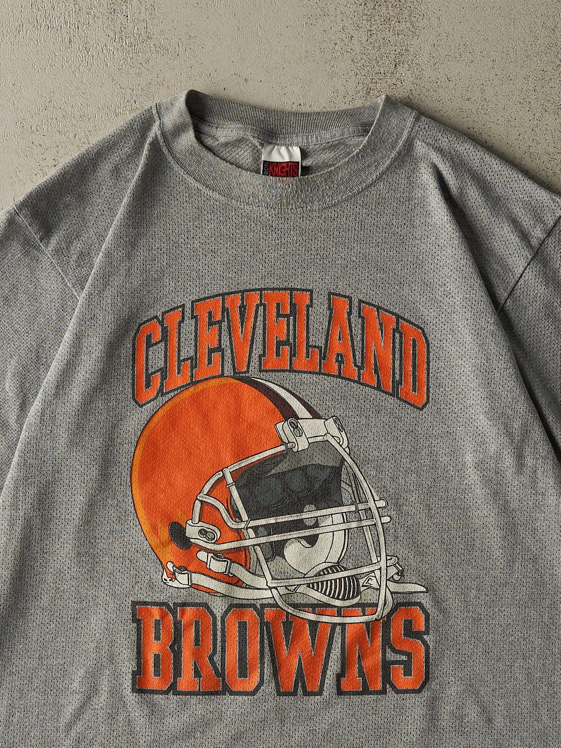Vintage 90s Grey Cleveland Browns Perforated Tee (XL/XXL)