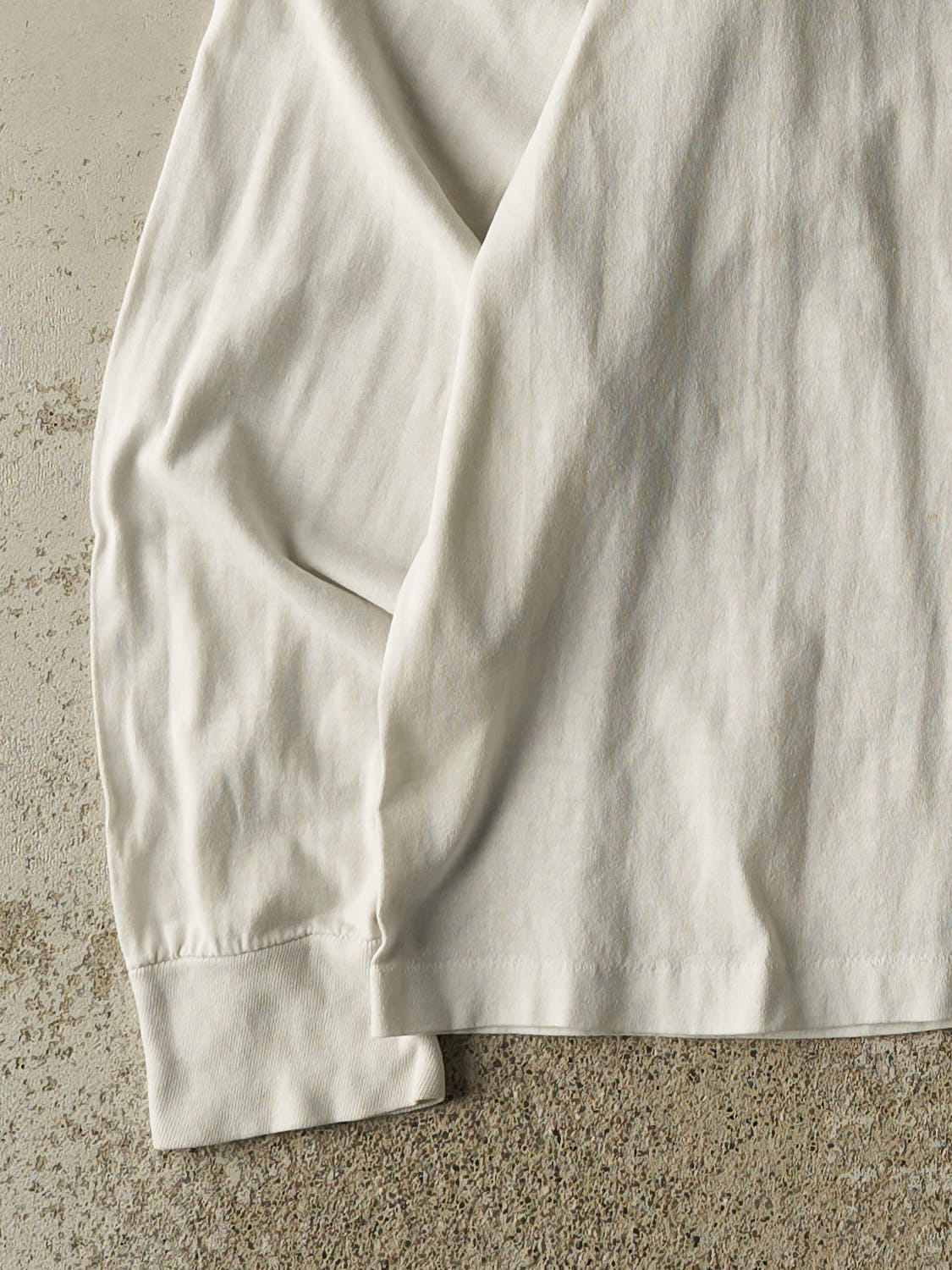 Vintage 90s White The Powder Forest Road Race Long Sleeve (M)