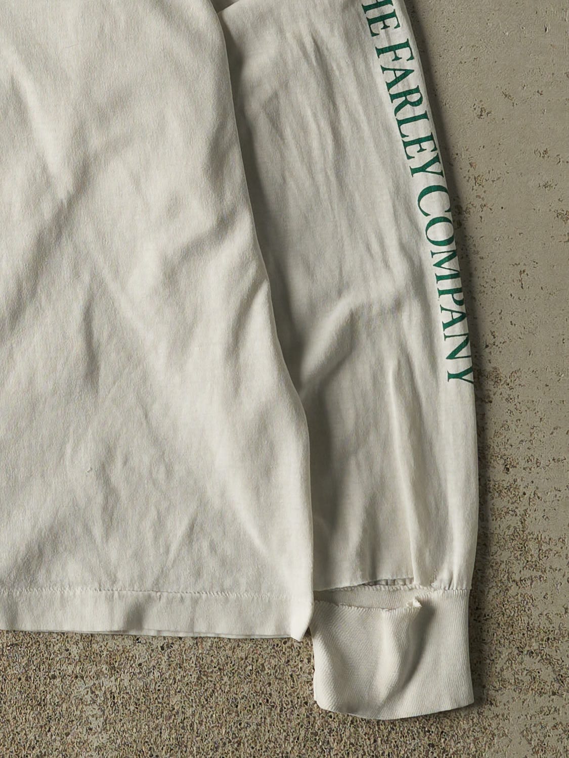 Vintage 90s White The Powder Forest Road Race Long Sleeve (M)