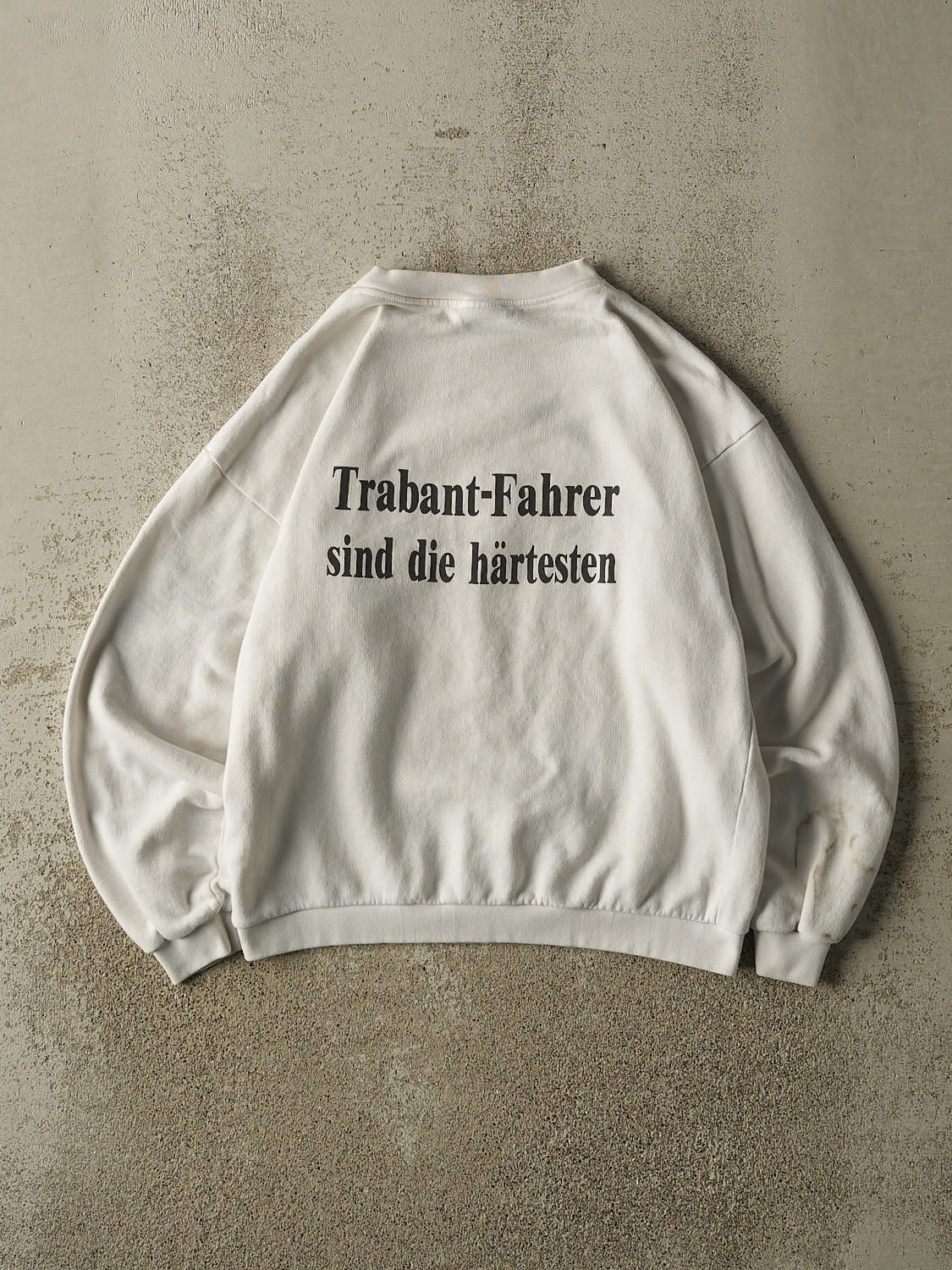 Vintage 80s White Trabant Crewneck (S)