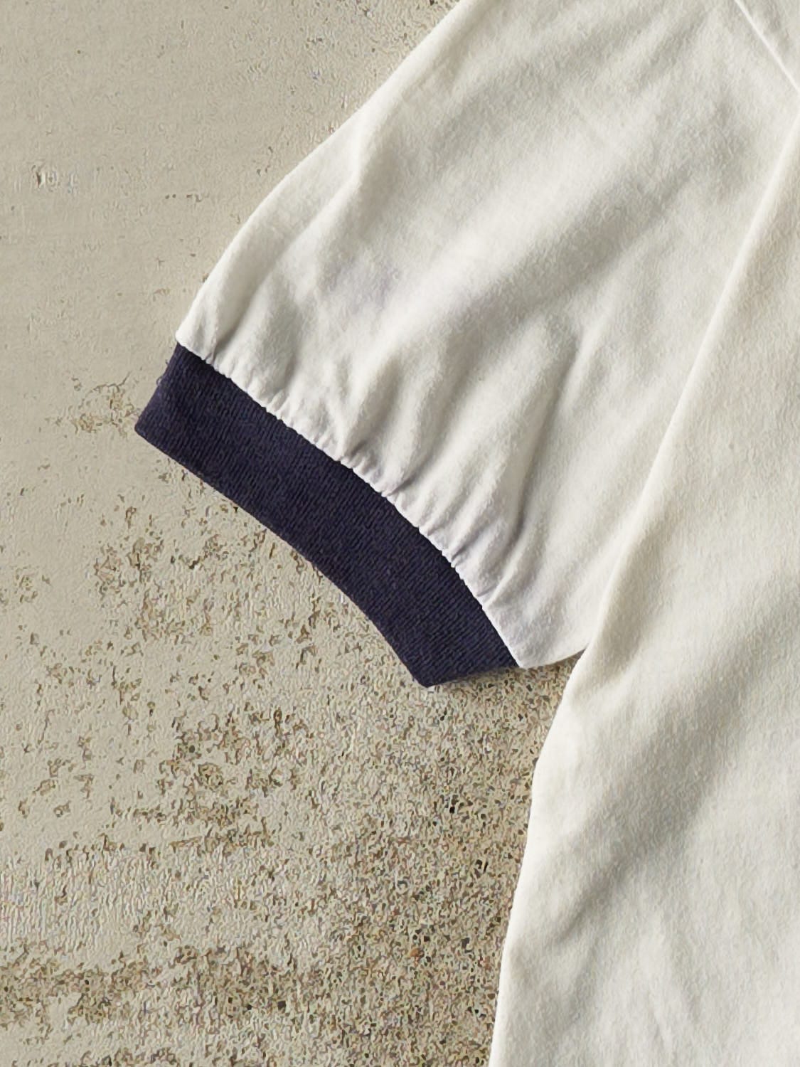 Vintage 80s White USA Navy Ringer Tee (S/M)