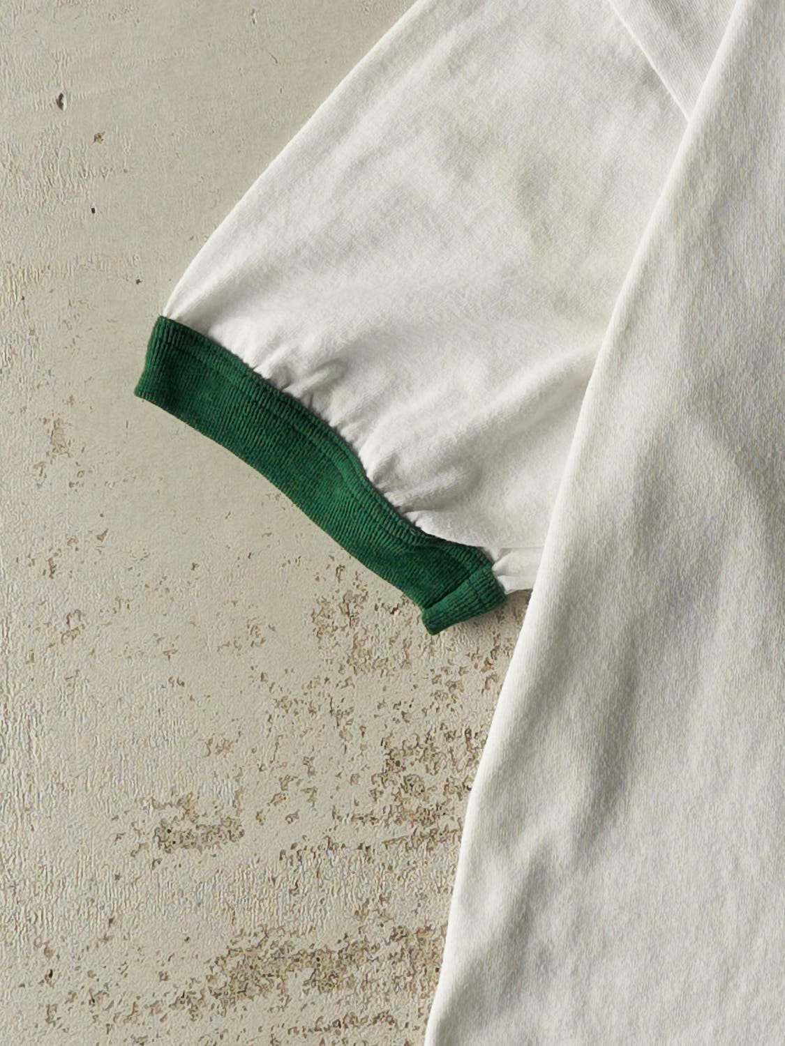 Vintage 90s White & Green Wood River Ringer Tee (L)