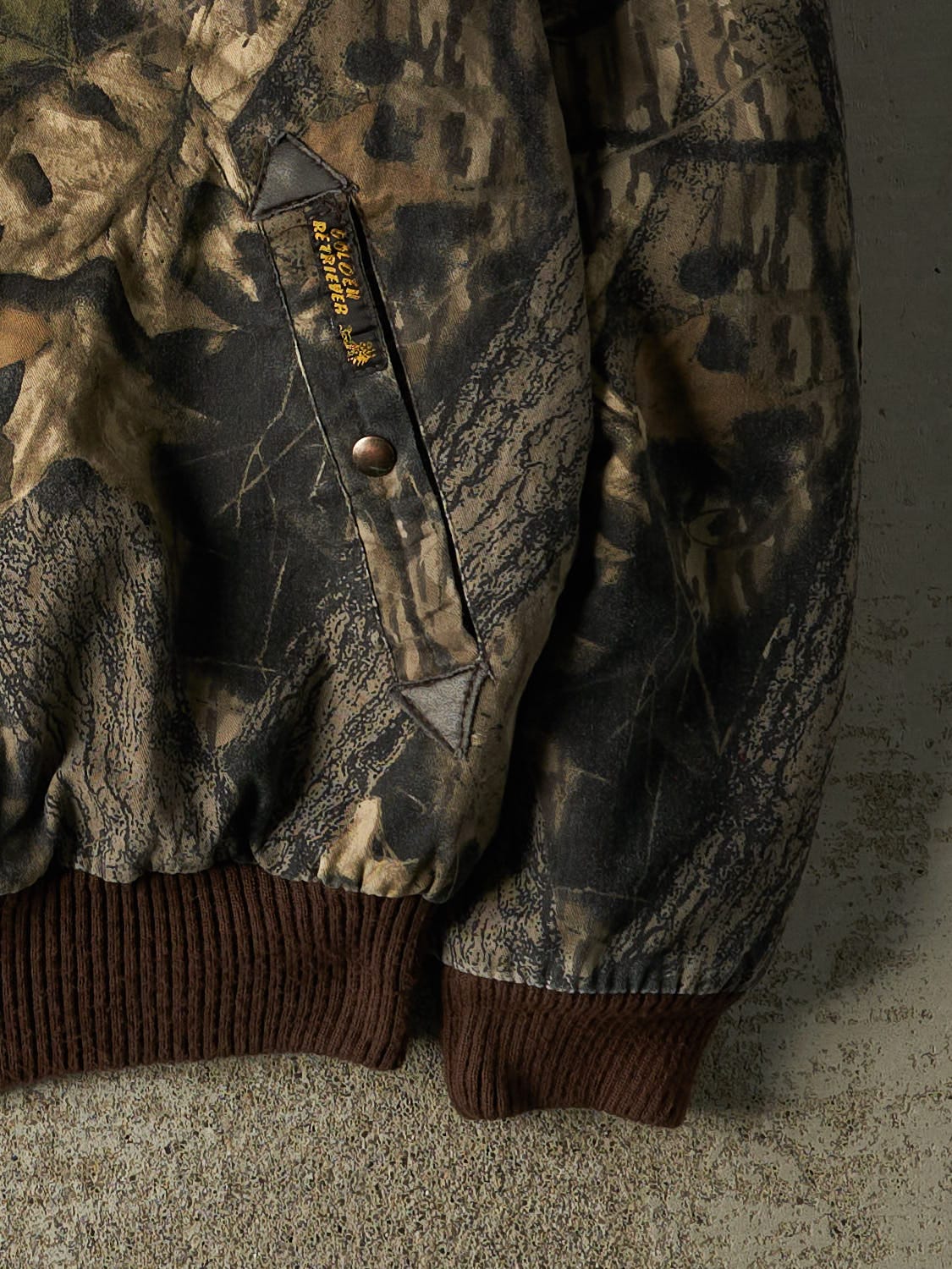 Vintage 90s Camo Mossy Oak x Golden Retriever Bomber Work Jacket (M/L)
