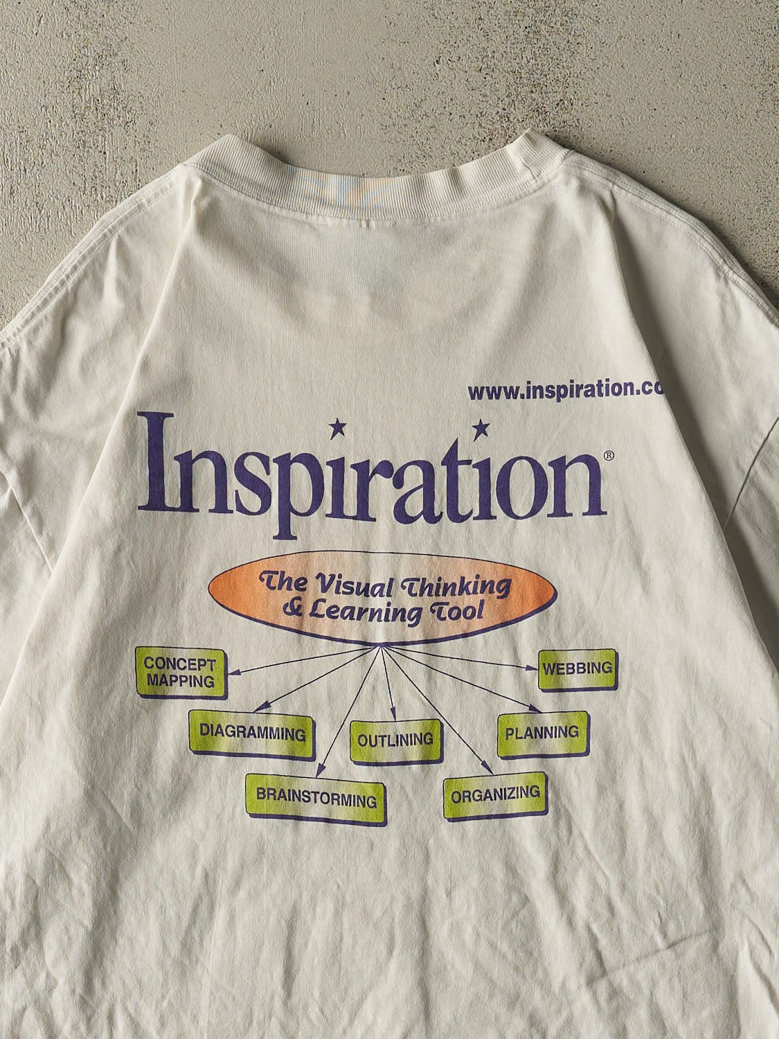 Vintage Y2K White Inspiration Software Tee (XL)