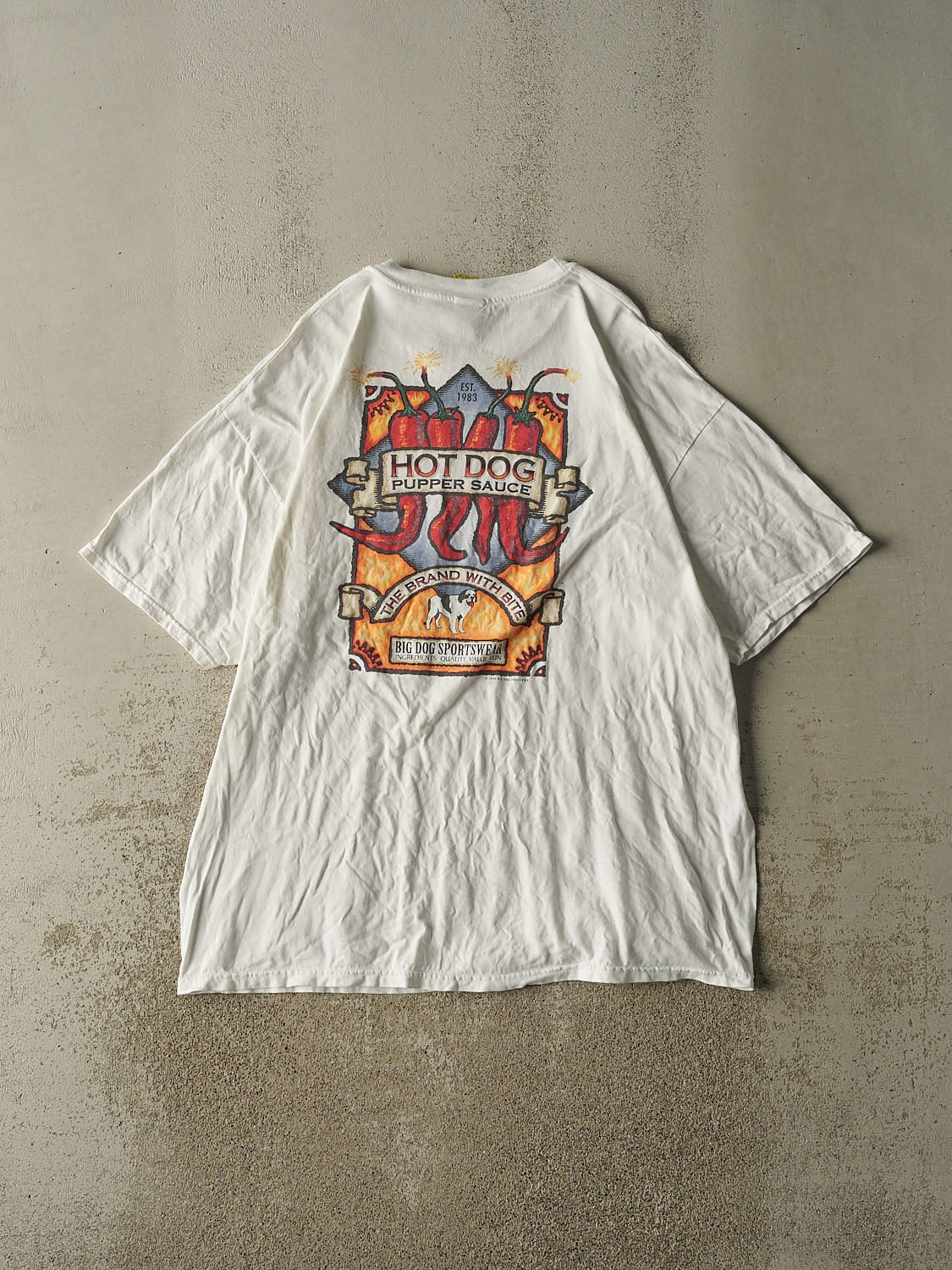 Vintage 98' White Big Dogs Tee (XXL)