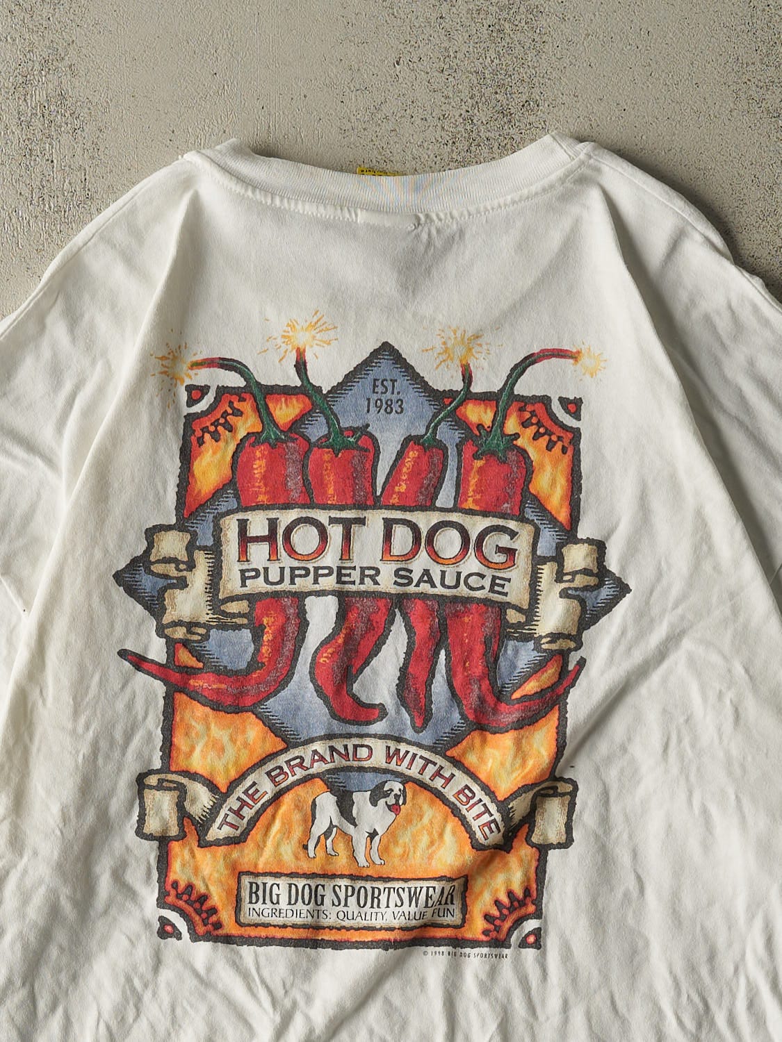 Vintage 98' White Big Dogs Tee (XXL)