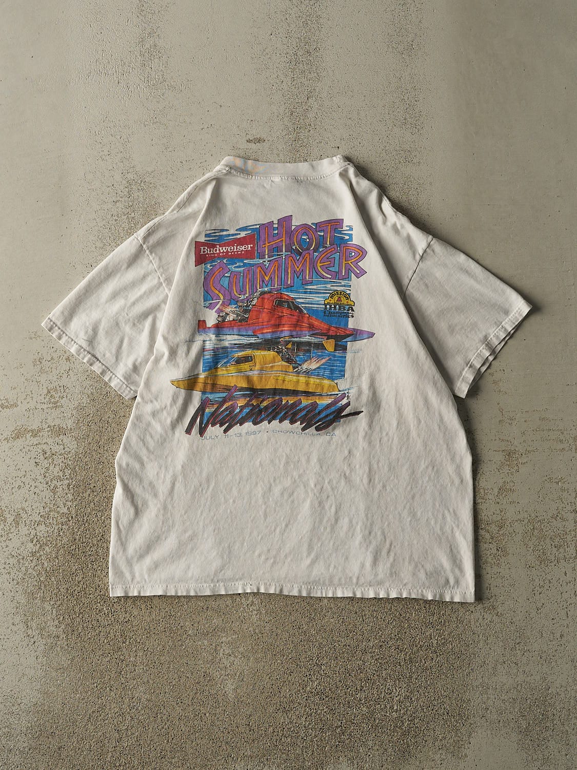 Vintage 97' White IHBA Hot Summer Nationals Boat Racing Tee (L/XL)