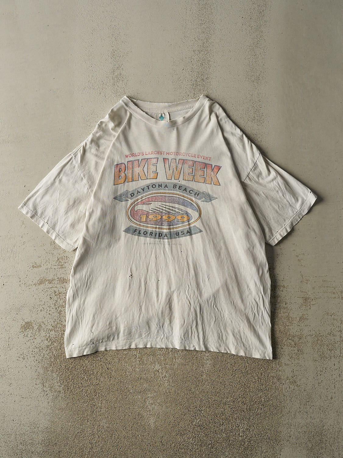 Vintage 99' White Daytona Bike Week Tee (XL/XXL)