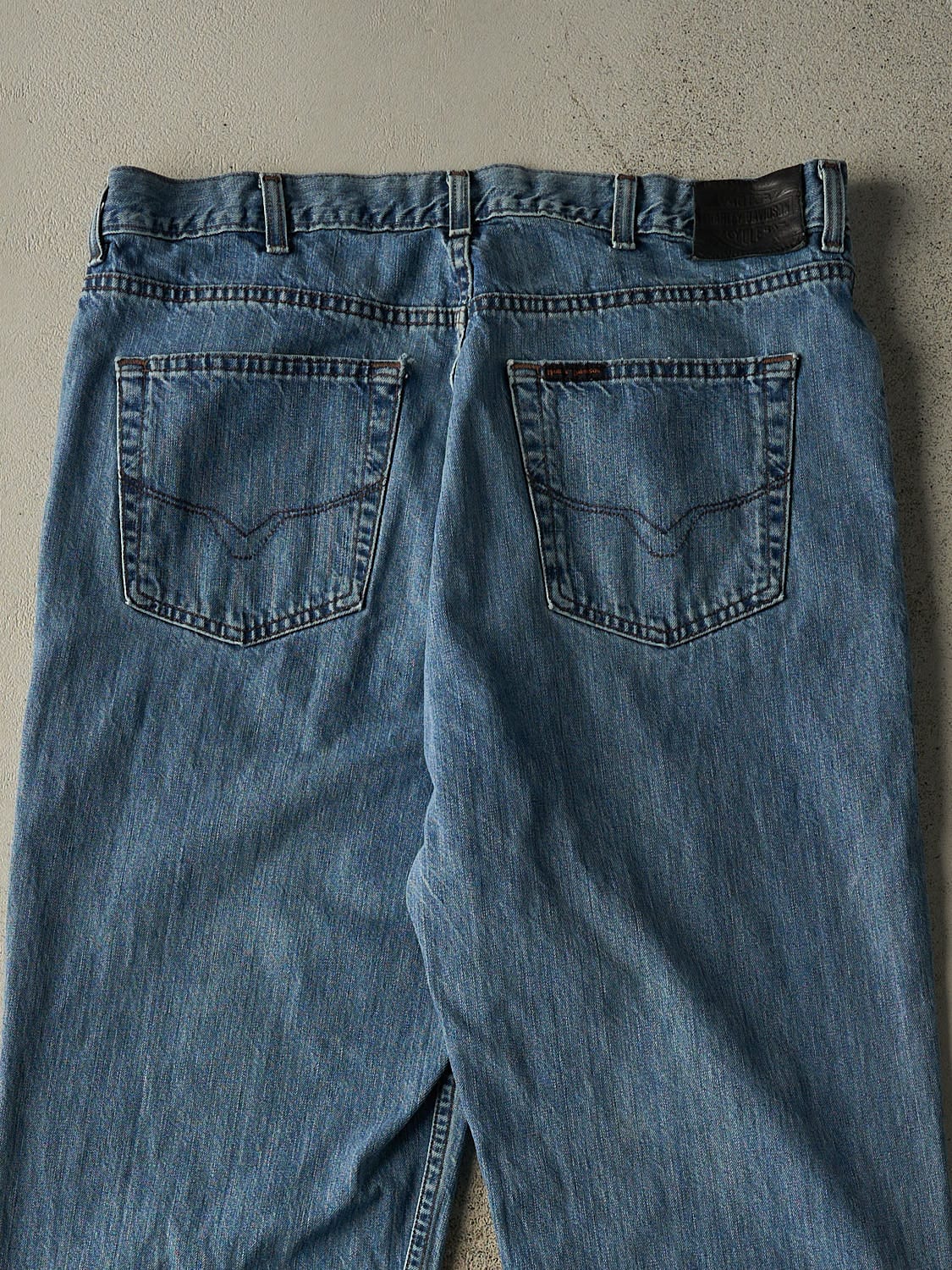 Vintage 90s Light Wash Harley Davidson Jeans (37x32.5)
