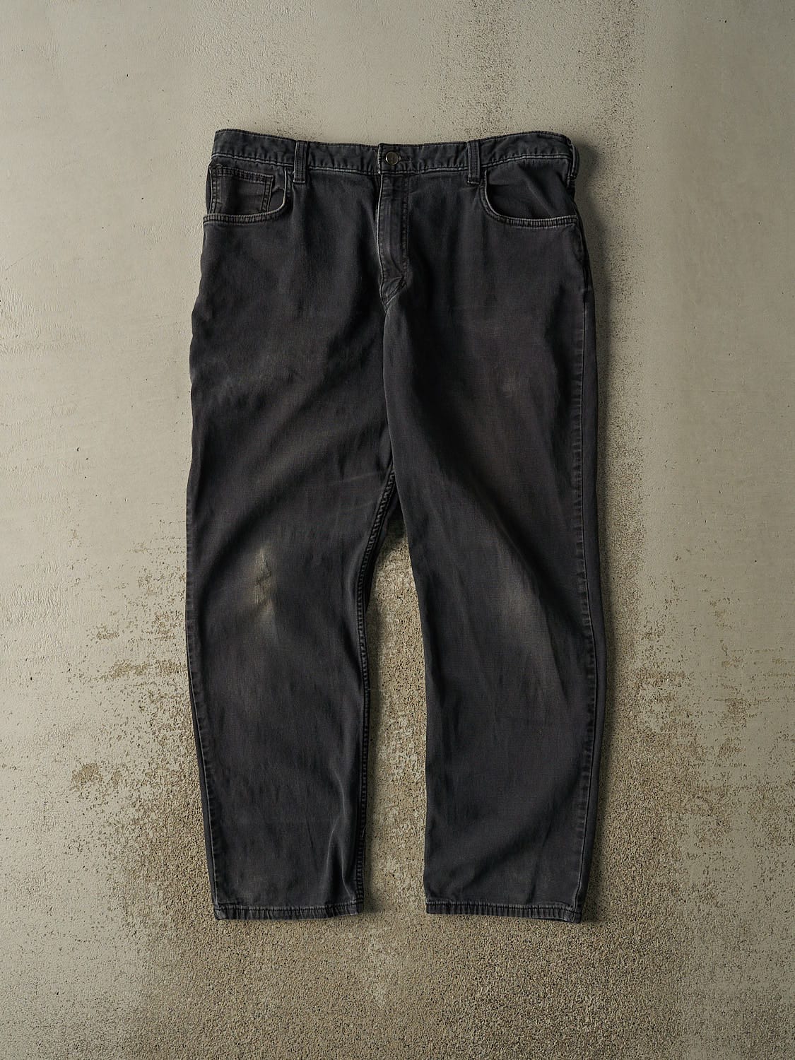 Vintage Y2K Faded Black Carhartt Work Pants (38x30.5)