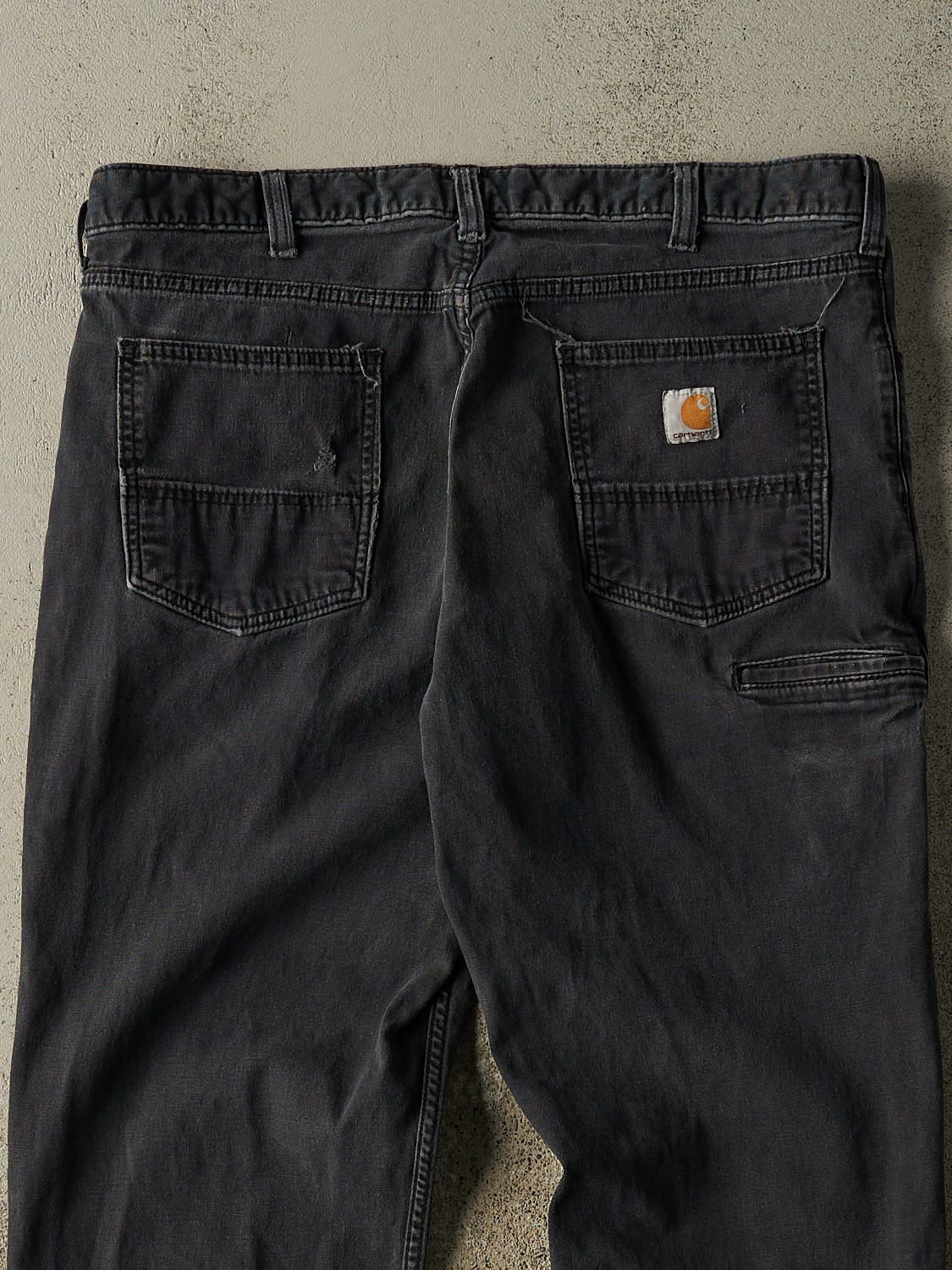 Vintage Y2K Faded Black Carhartt Work Pants (38x30.5)