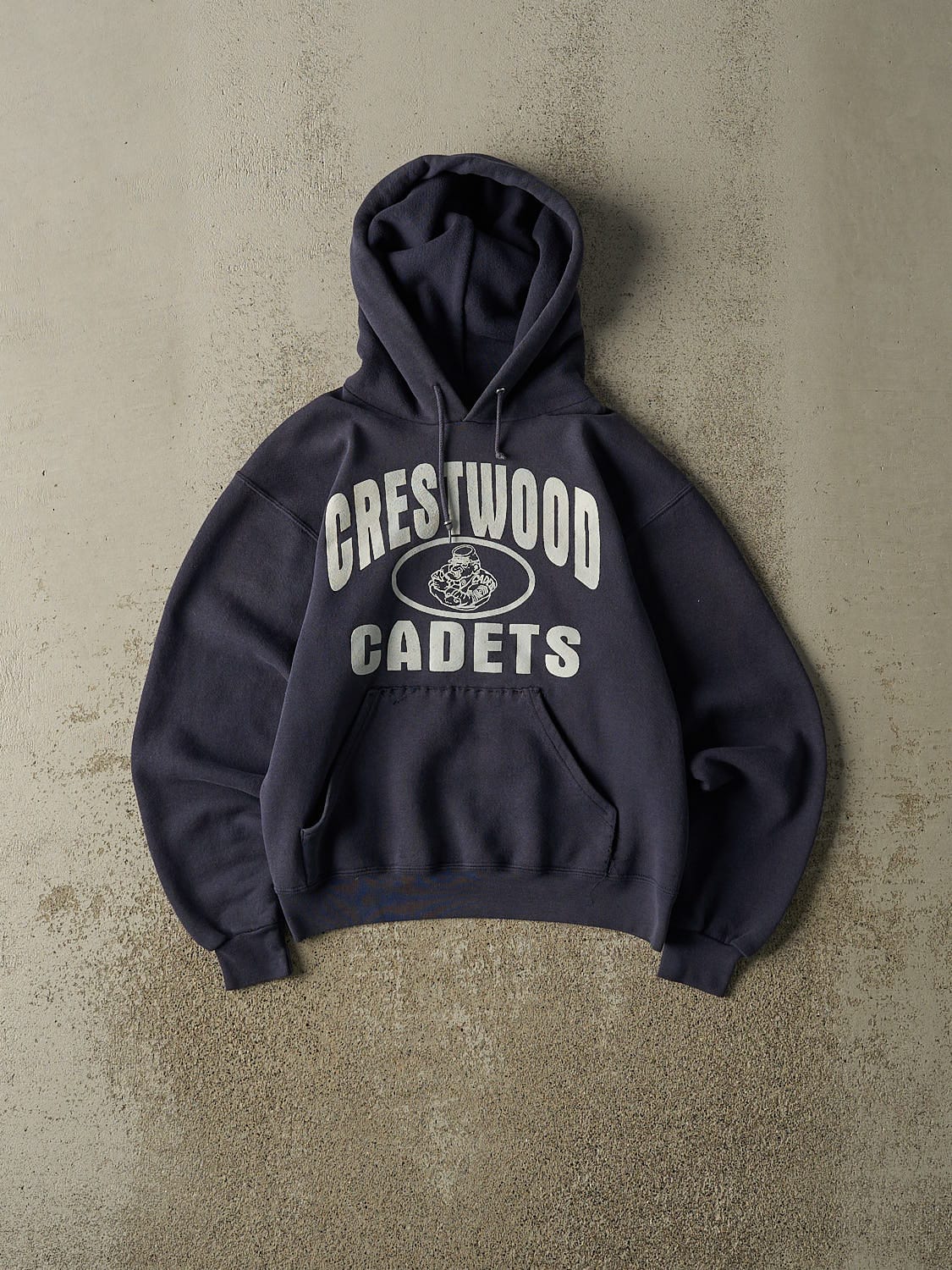 Vintage 90s Navy Blue Crestwood Cadets Hoodie (XXS)