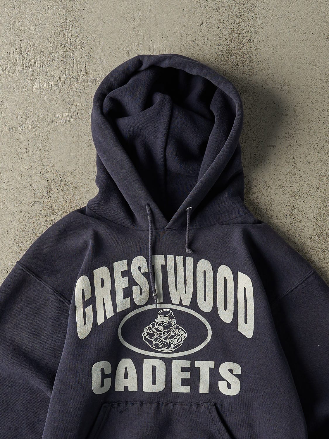 Vintage 90s Navy Blue Crestwood Cadets Hoodie (XXS)