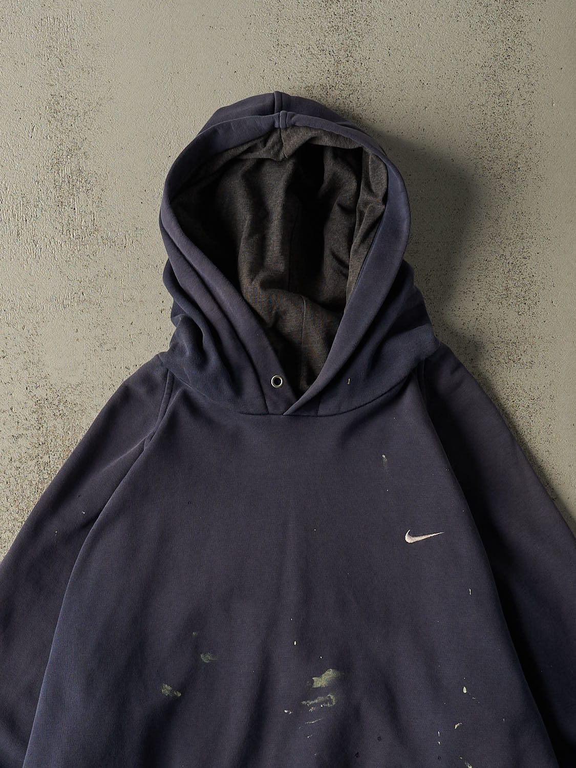 Vintage Y2K Sun Faded Navy Nike Embroidered Hoodie (XL/XXL)