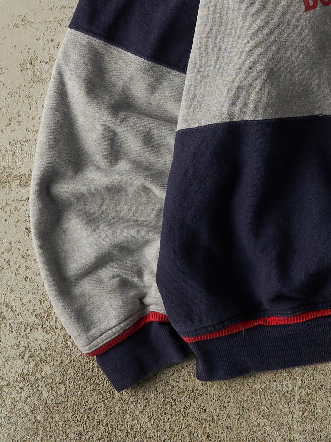 Vintage 90s Navy Blue & Grey Boston Traders Crewneck (XL)