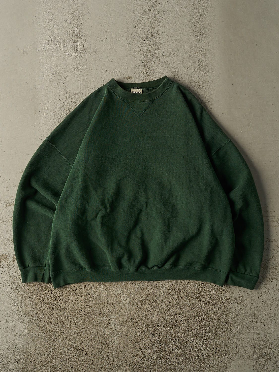 Vintage 90s Green Blank Crewneck (XL/XXL)