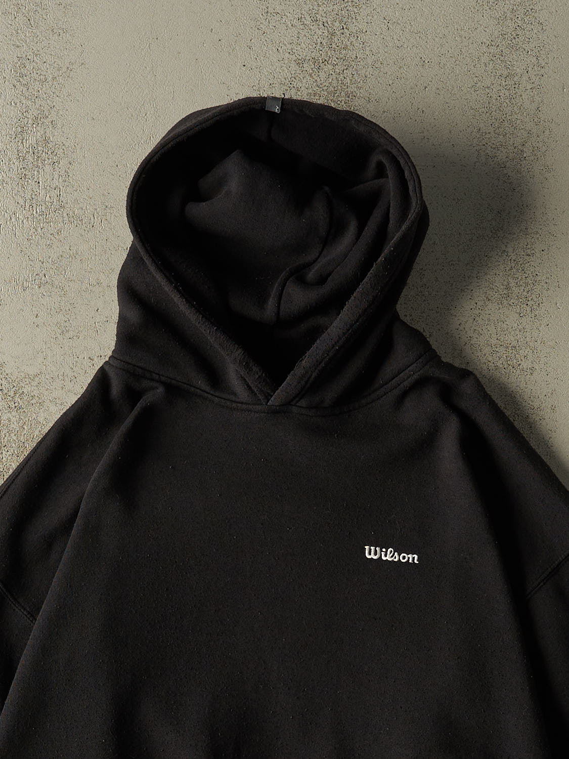 Vintage Y2K Black Wilson Embroidered Hoodie (XL/XXL)