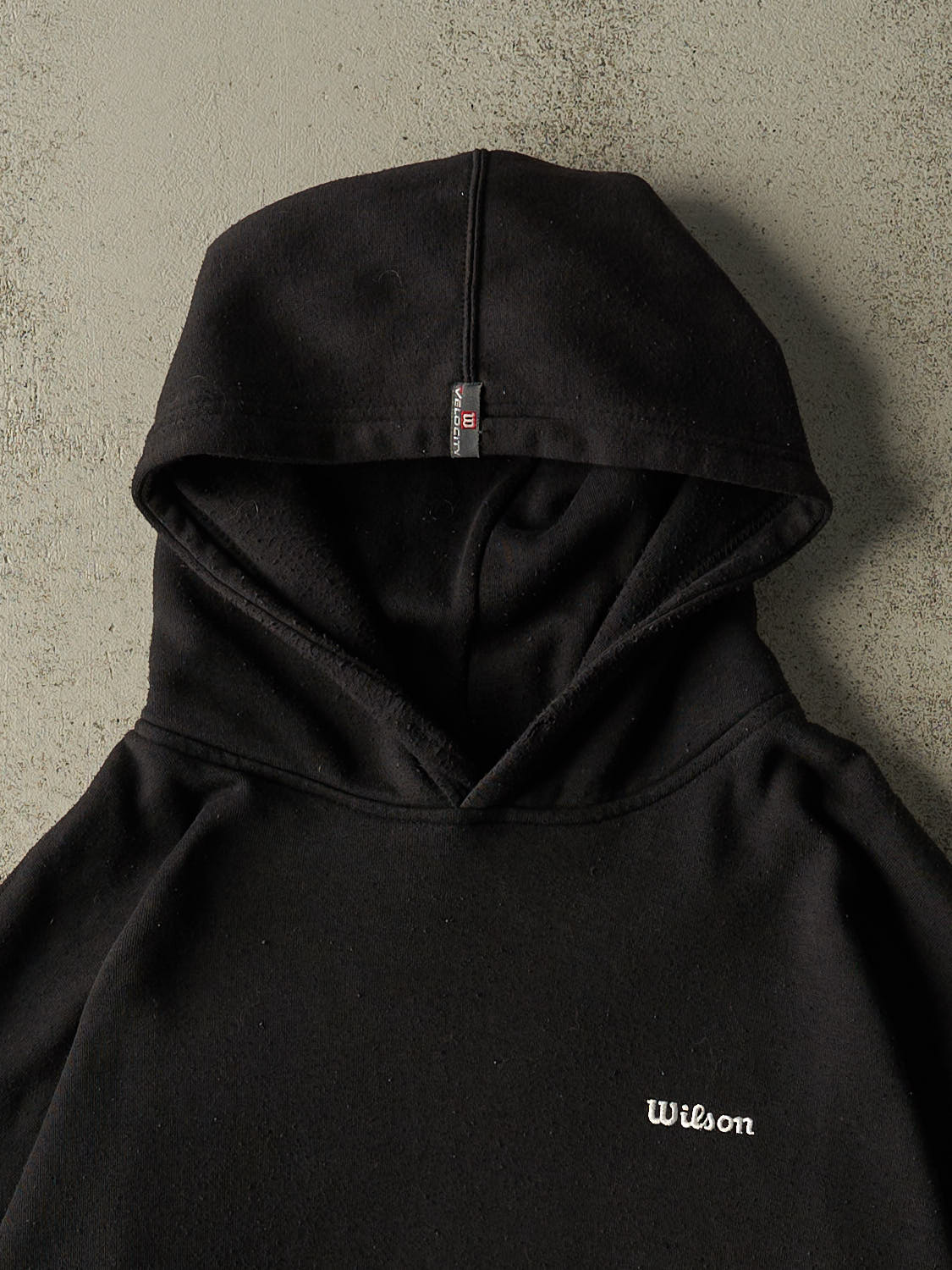 Vintage Y2K Black Wilson Embroidered Hoodie (XL/XXL)